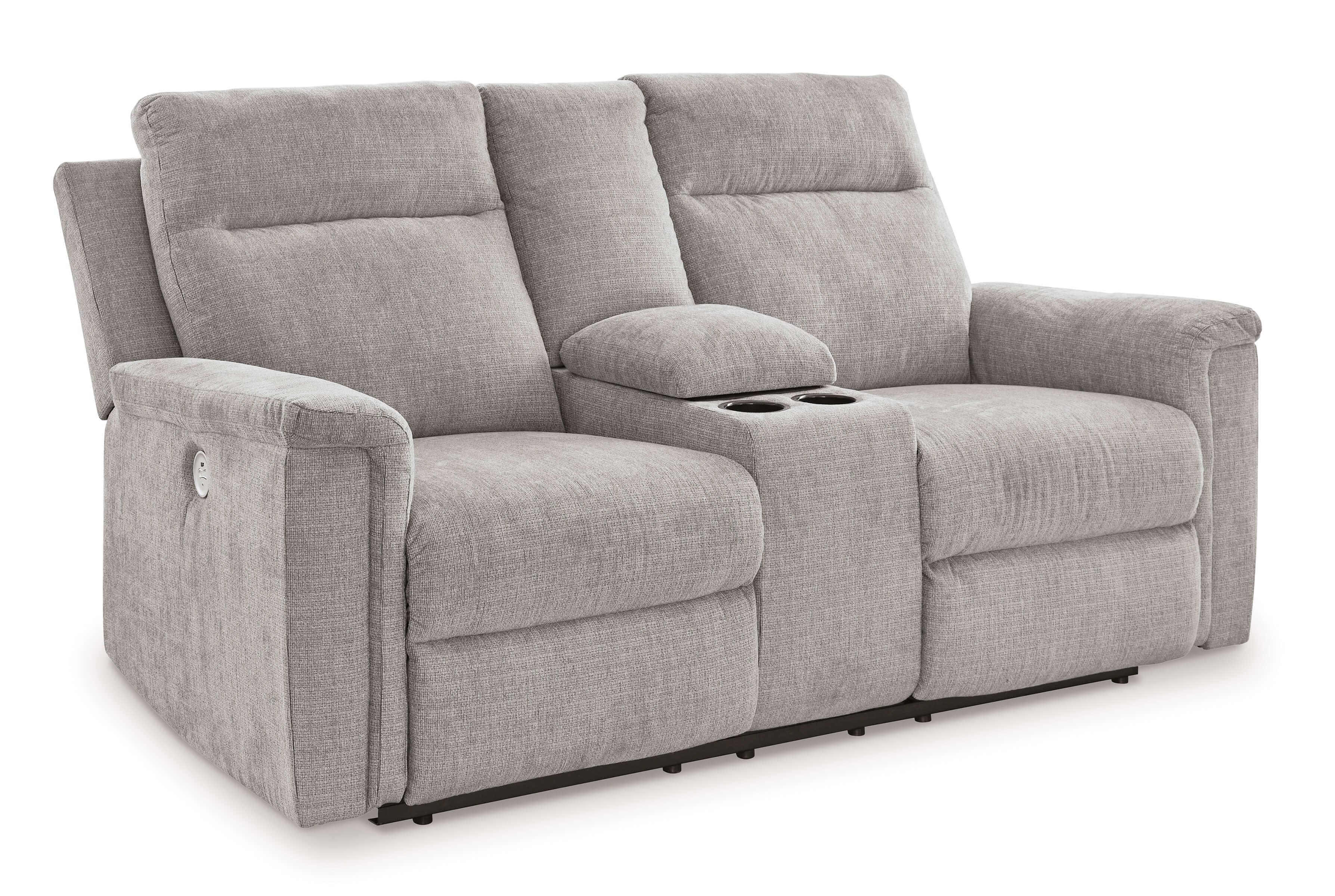 Barnsana Polyester Power Reclining Loveseat w/Console