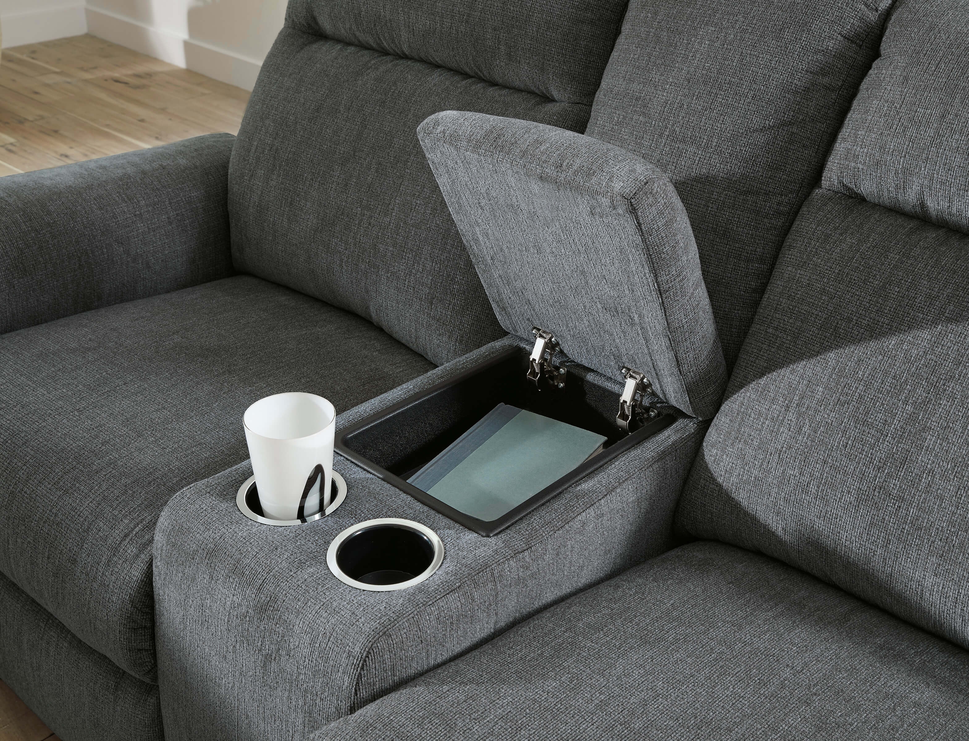 Ashley Barnsana Gravel Loveseat Console