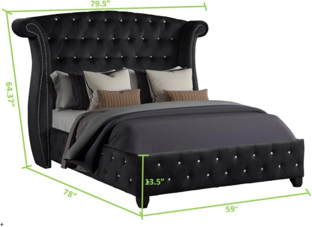 Sophia Fabric Upholstered Full Bed