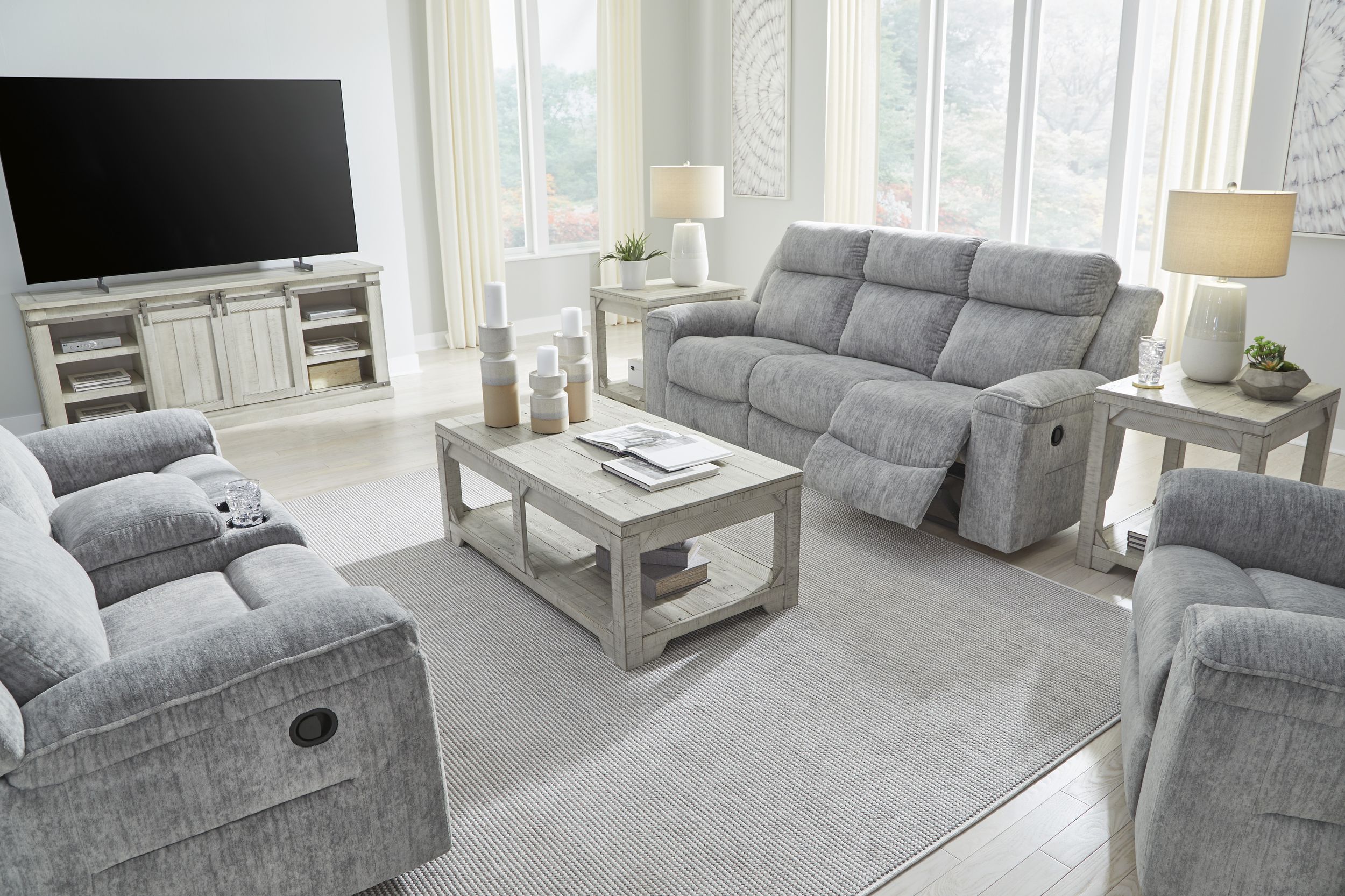 Buntington Polyester Reclining Sofa