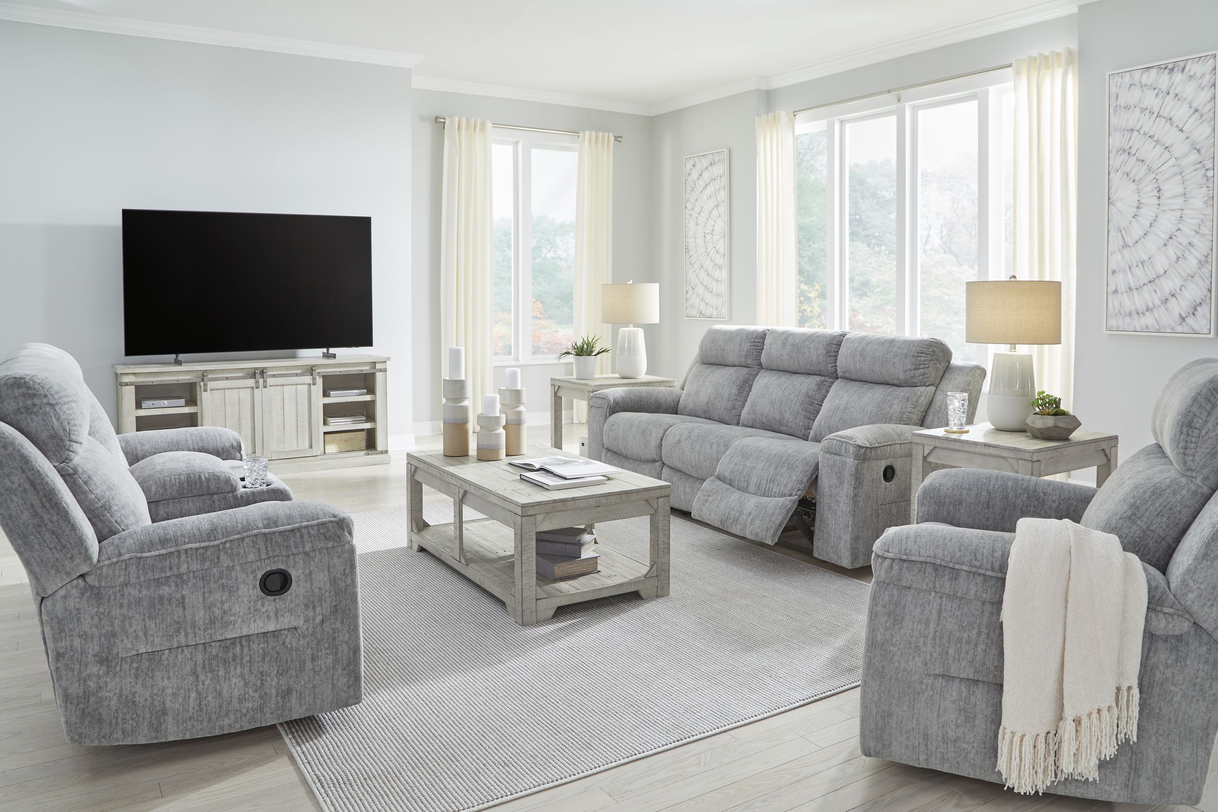 Buntington Polyester Reclining Sofa