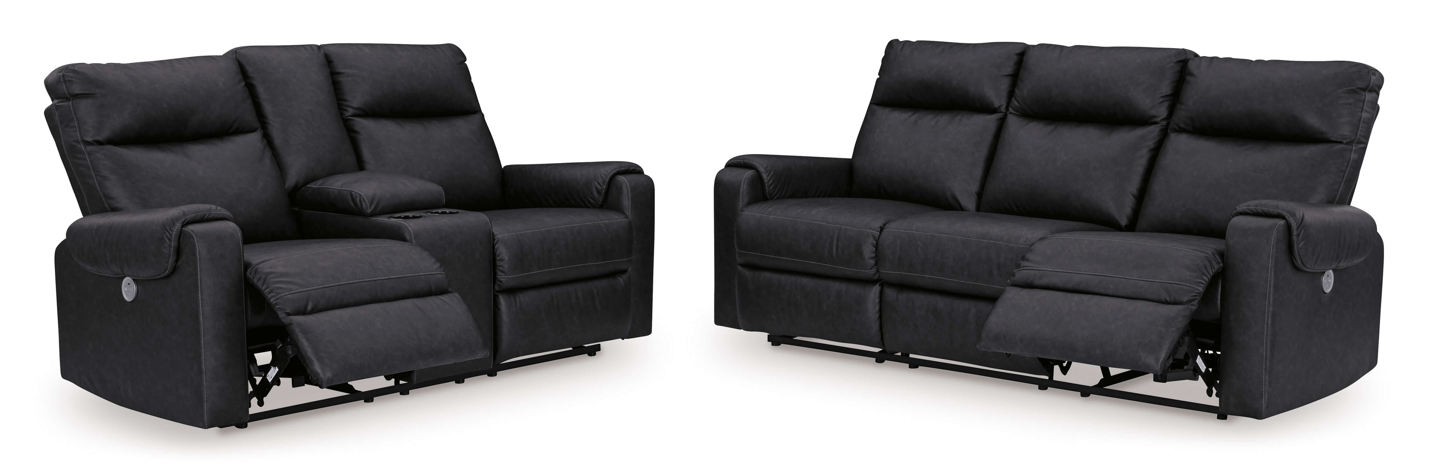 Ashley Axtellton Dual Power Reclining Sofa And Loveseat