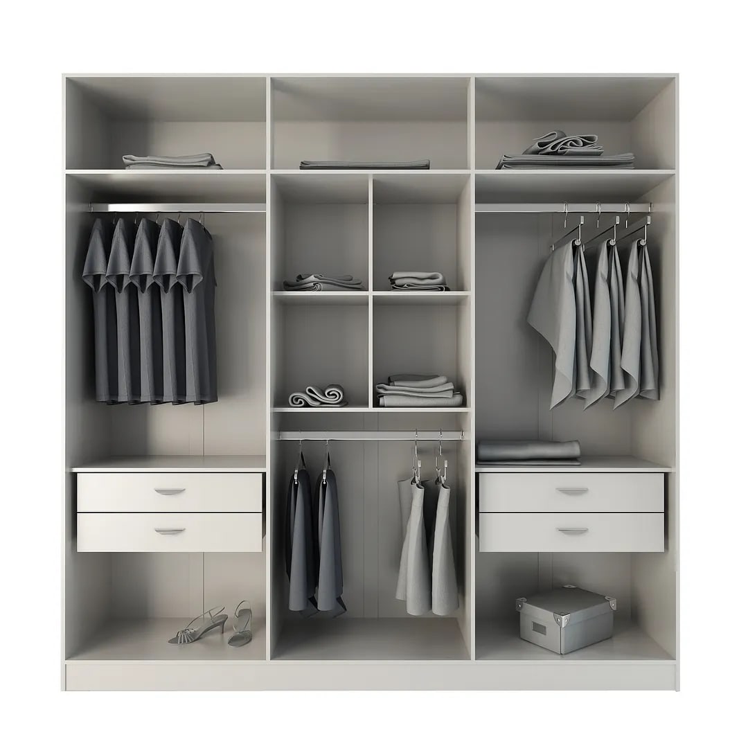 Eldridge 4-Drawer He/She Freestanding Armoire 
