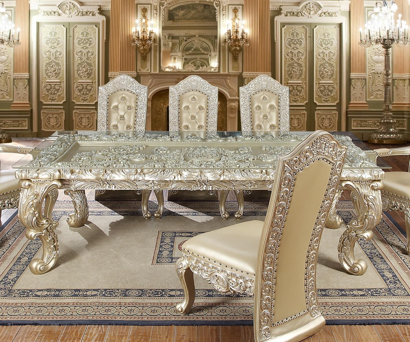 Vatican Wood/Glass Dining Room Set