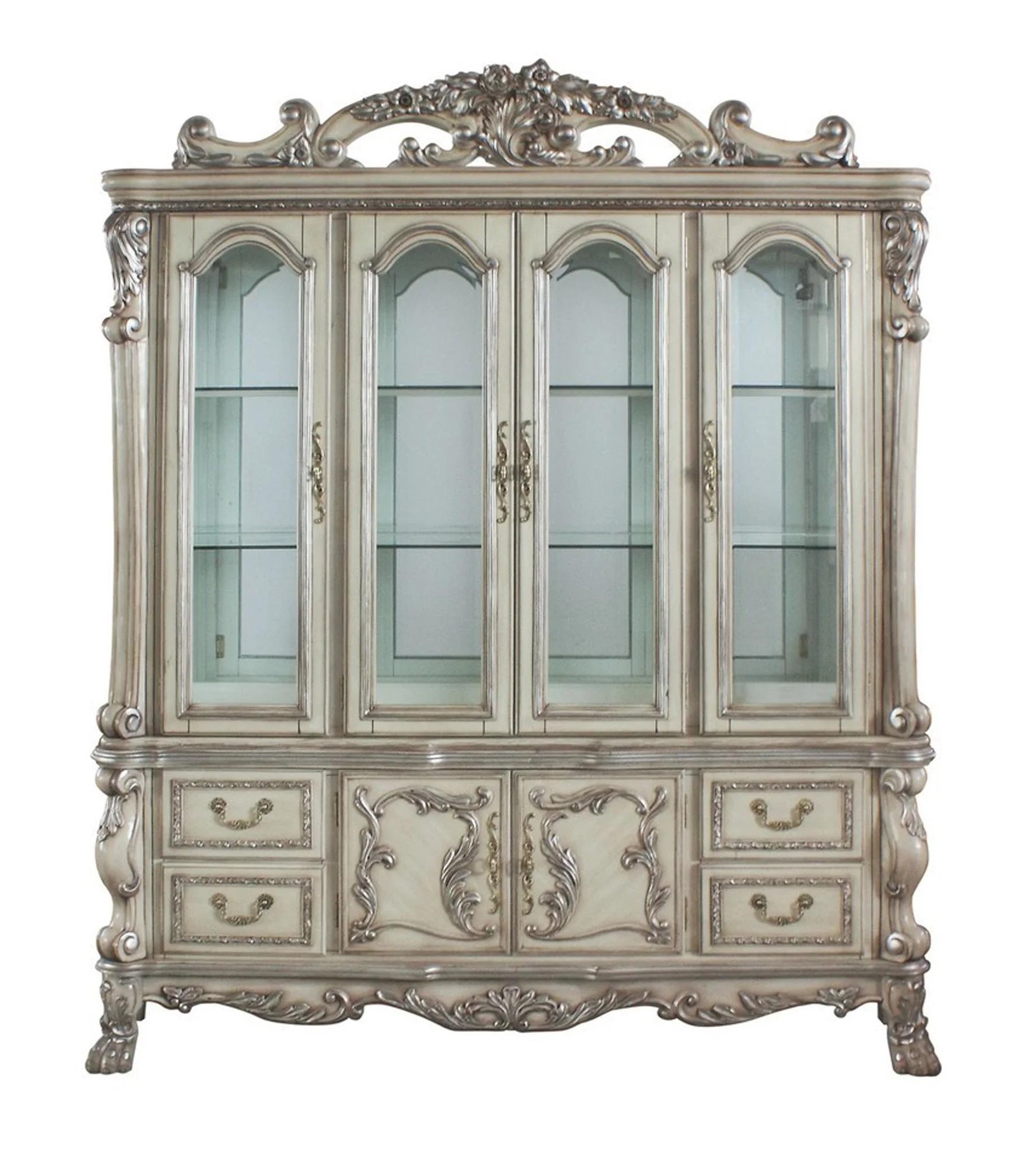 Dresden Glass/Wood China Cabinet