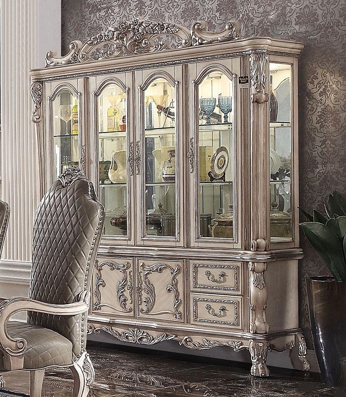 Dresden Glass/Wood China Cabinet