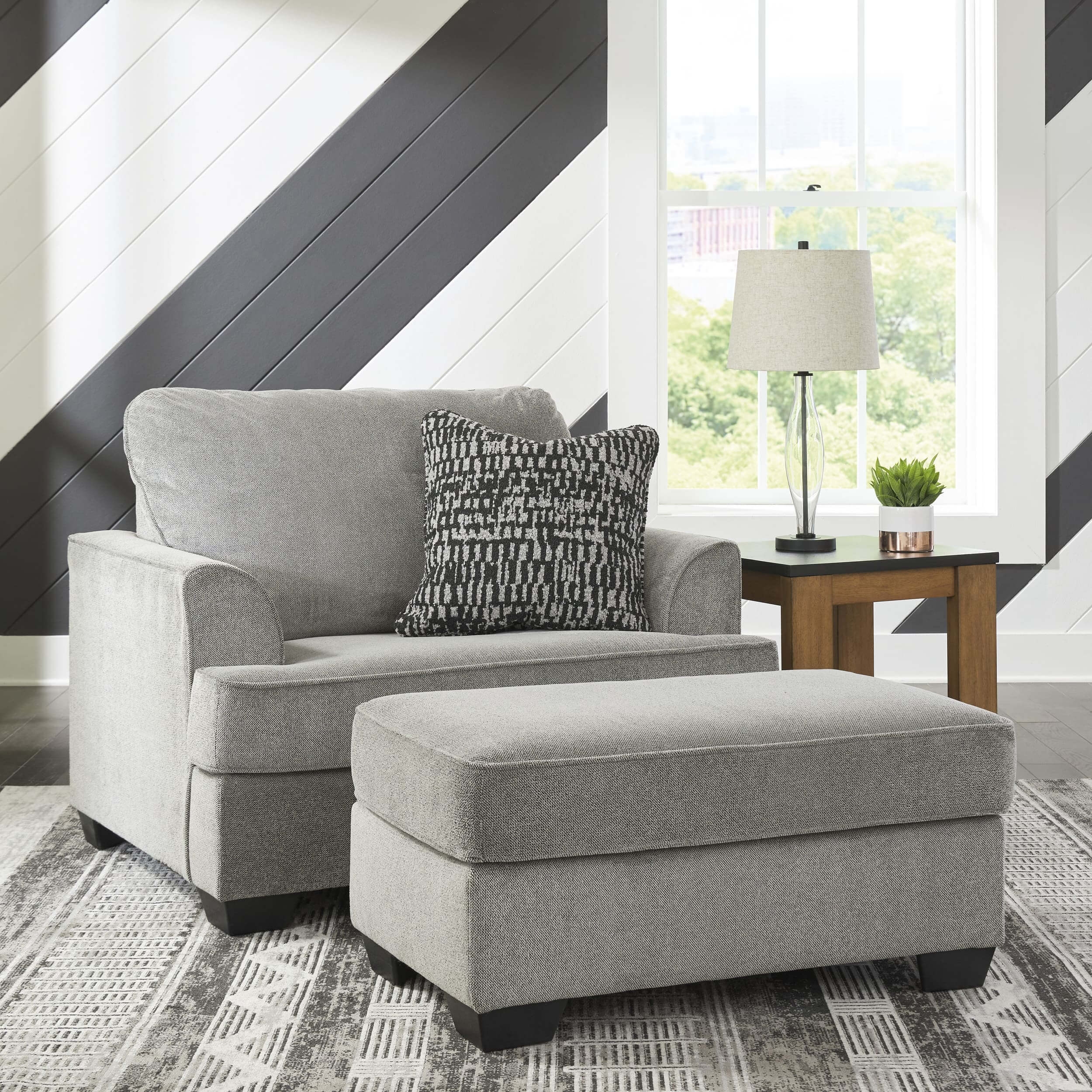 Ashley Deakin Oversized Chair And Ottoman