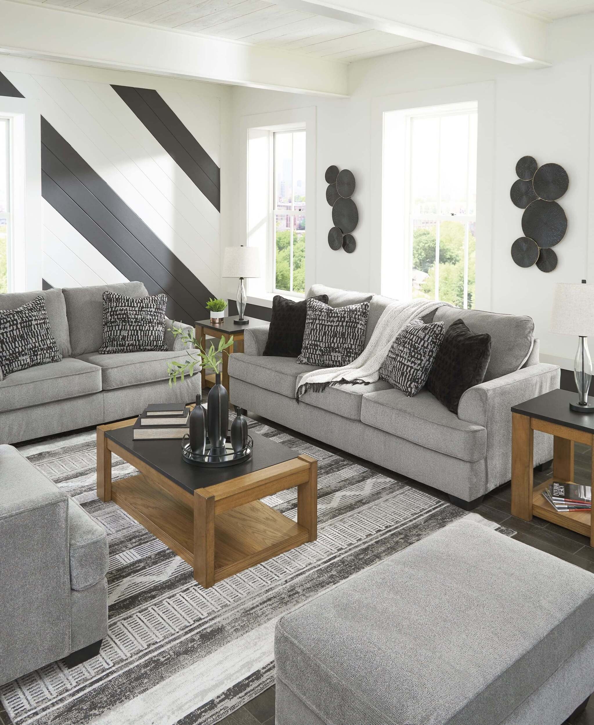 Ashley Deakin Sofa Set And Center Table