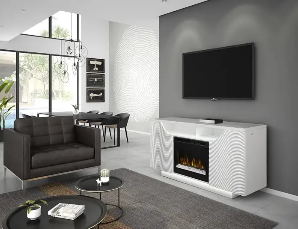 SM Ethan 66" Fireplace Console w/Dual LED