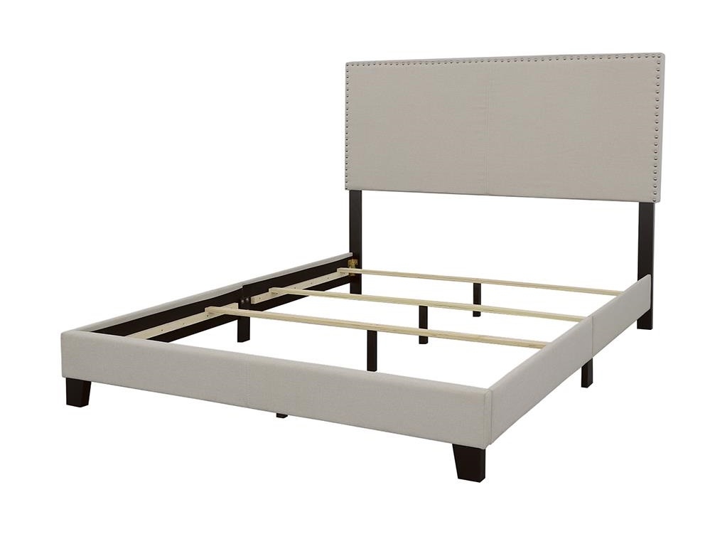 Boyd Fabric Upholstered Bed w/Nailhead Trim, Full Size