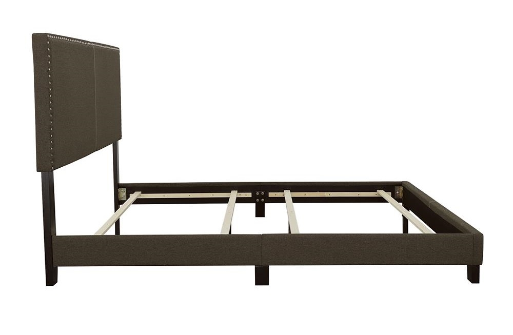 Boyd Fabric Upholstered Bed w/Nailhead Trim, Twin Size