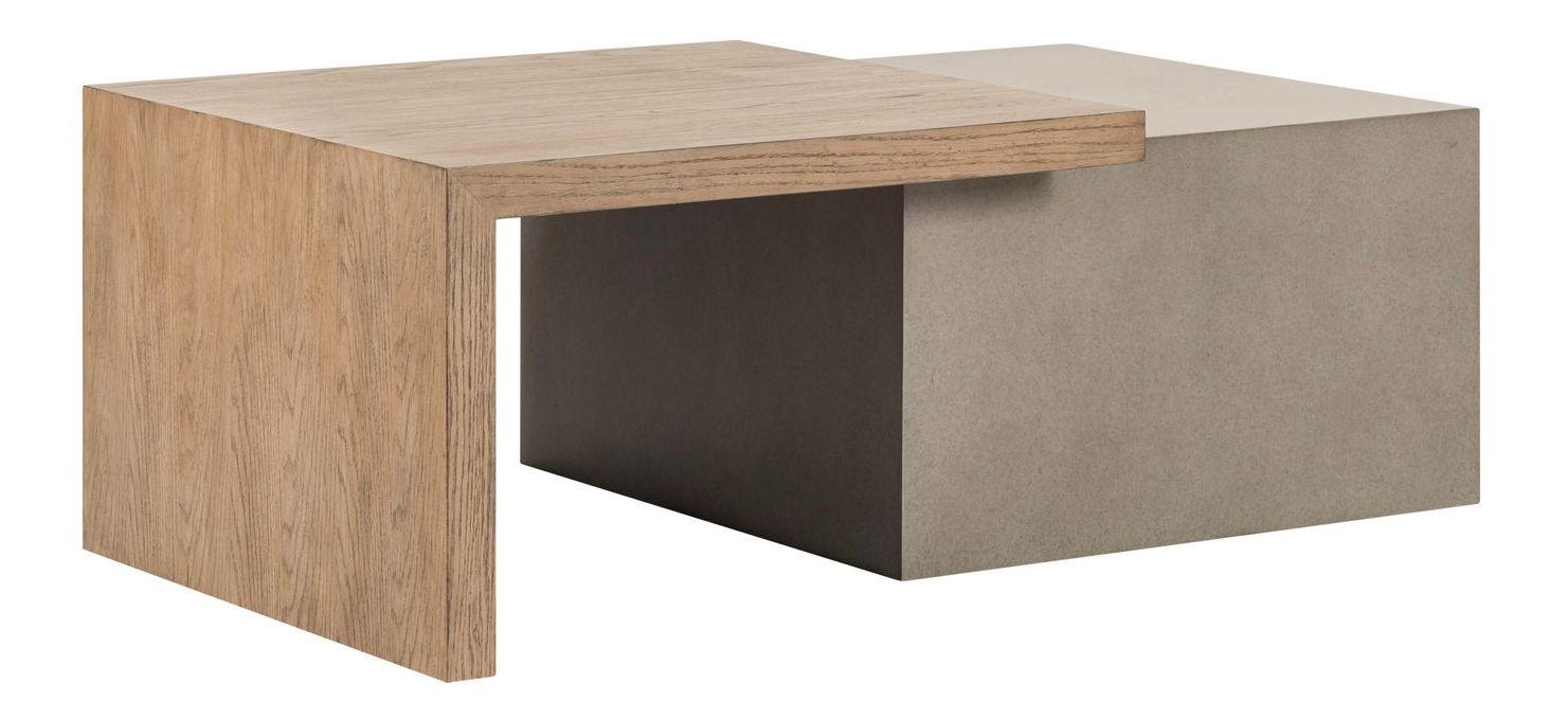 Corso Modern Faux Concrete & Wood Coffee Table Set