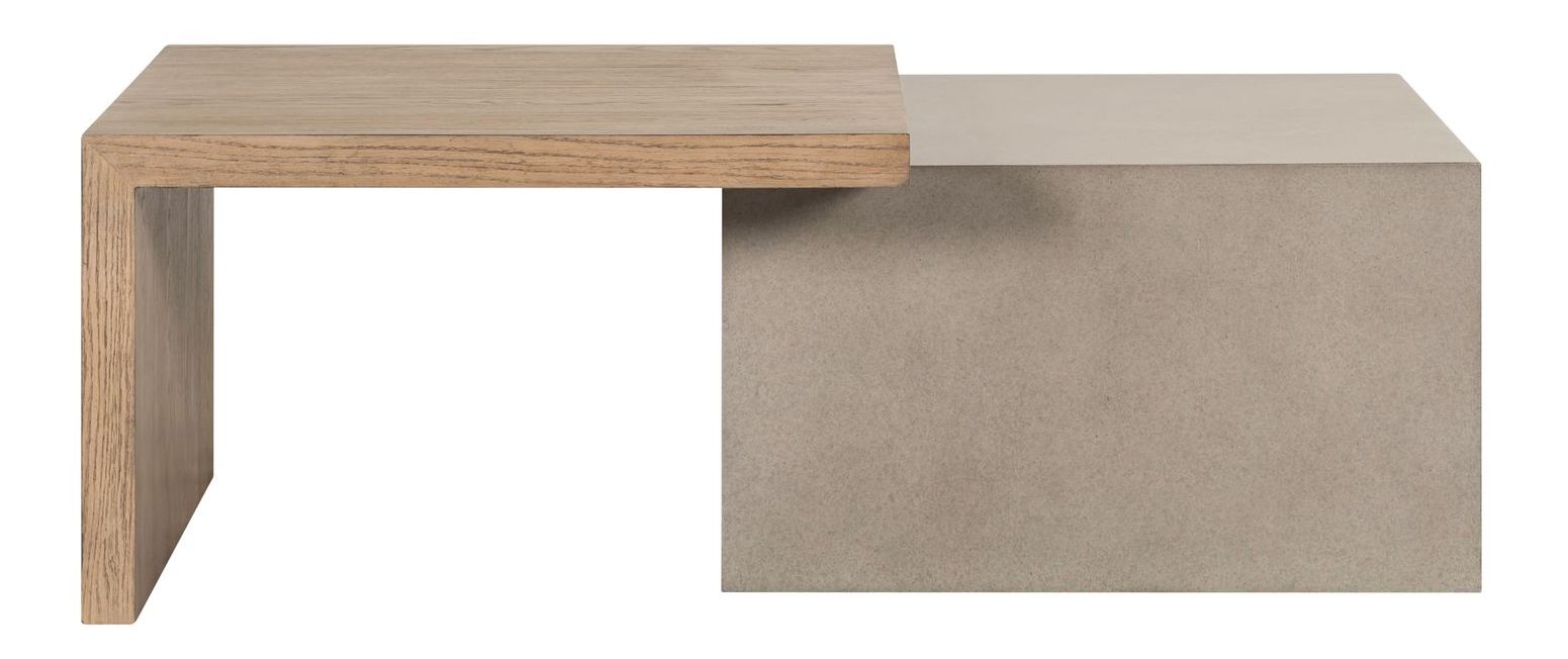 Corso Modern Faux Concrete & Wood Coffee Table Set
