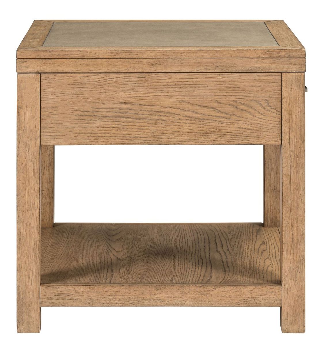 Corso Rectangular Faux Concrete/Wood End Table w/Drawer