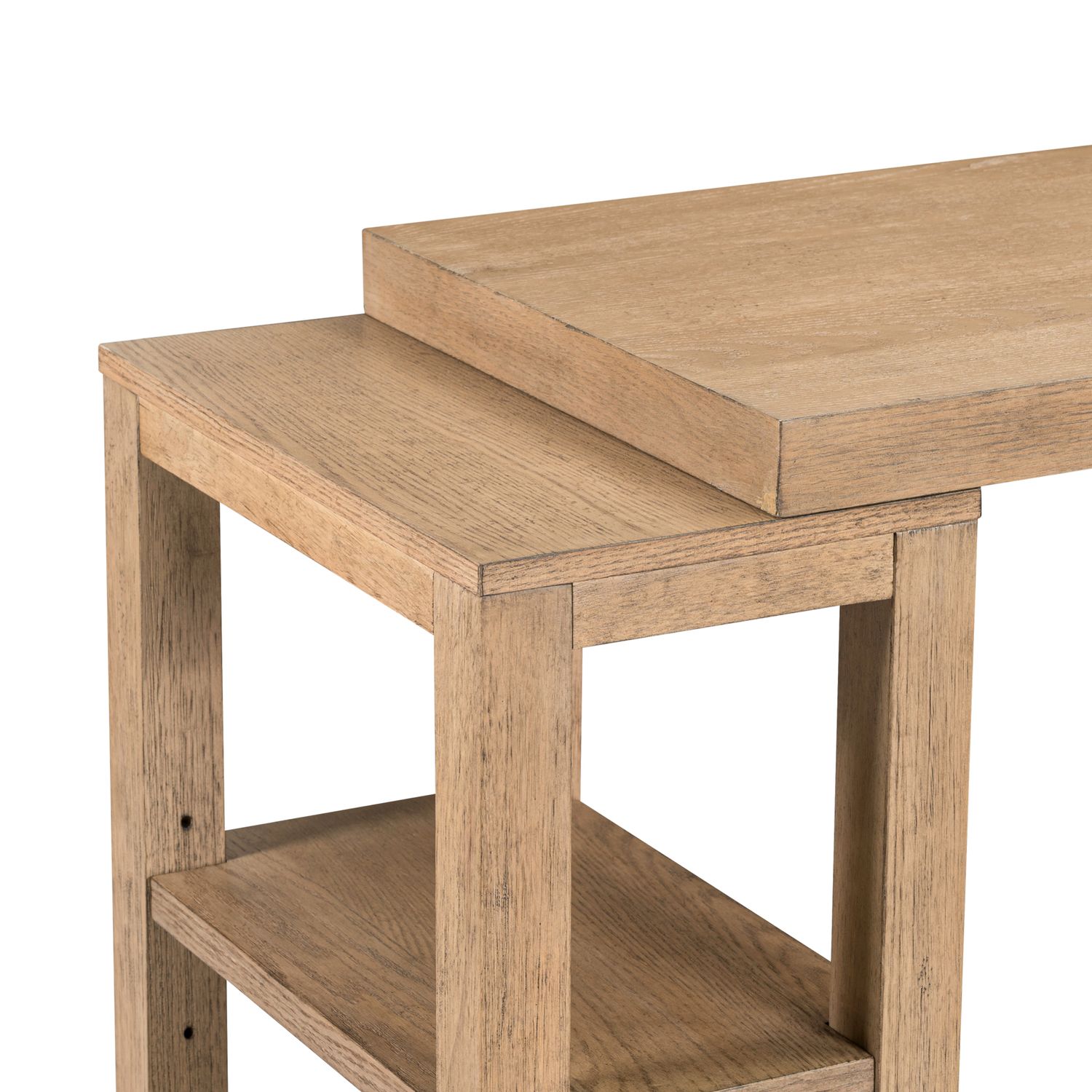 Corso Modern 3-Piece Console Bar Table Set - Natural & Concrete