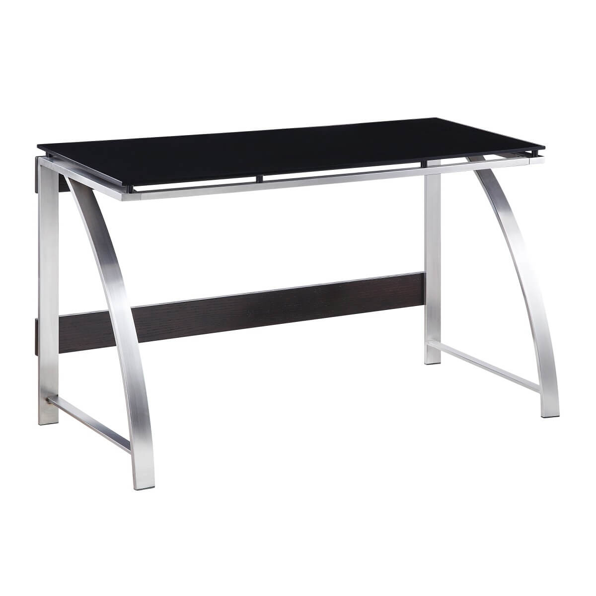 Tioga Stainless Steel Writing Desk by Homelegance