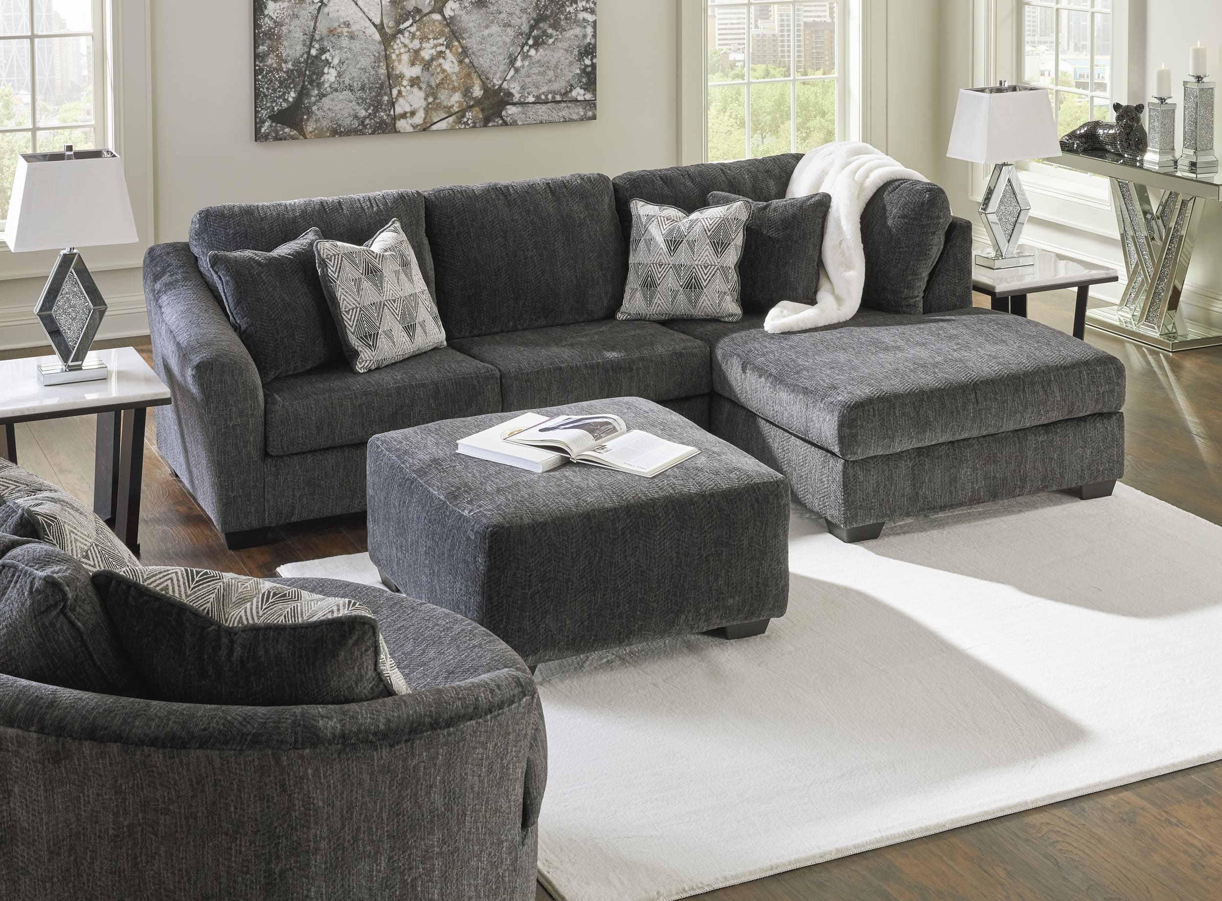 Biddeford Polyester Oversized Accent Ottoman