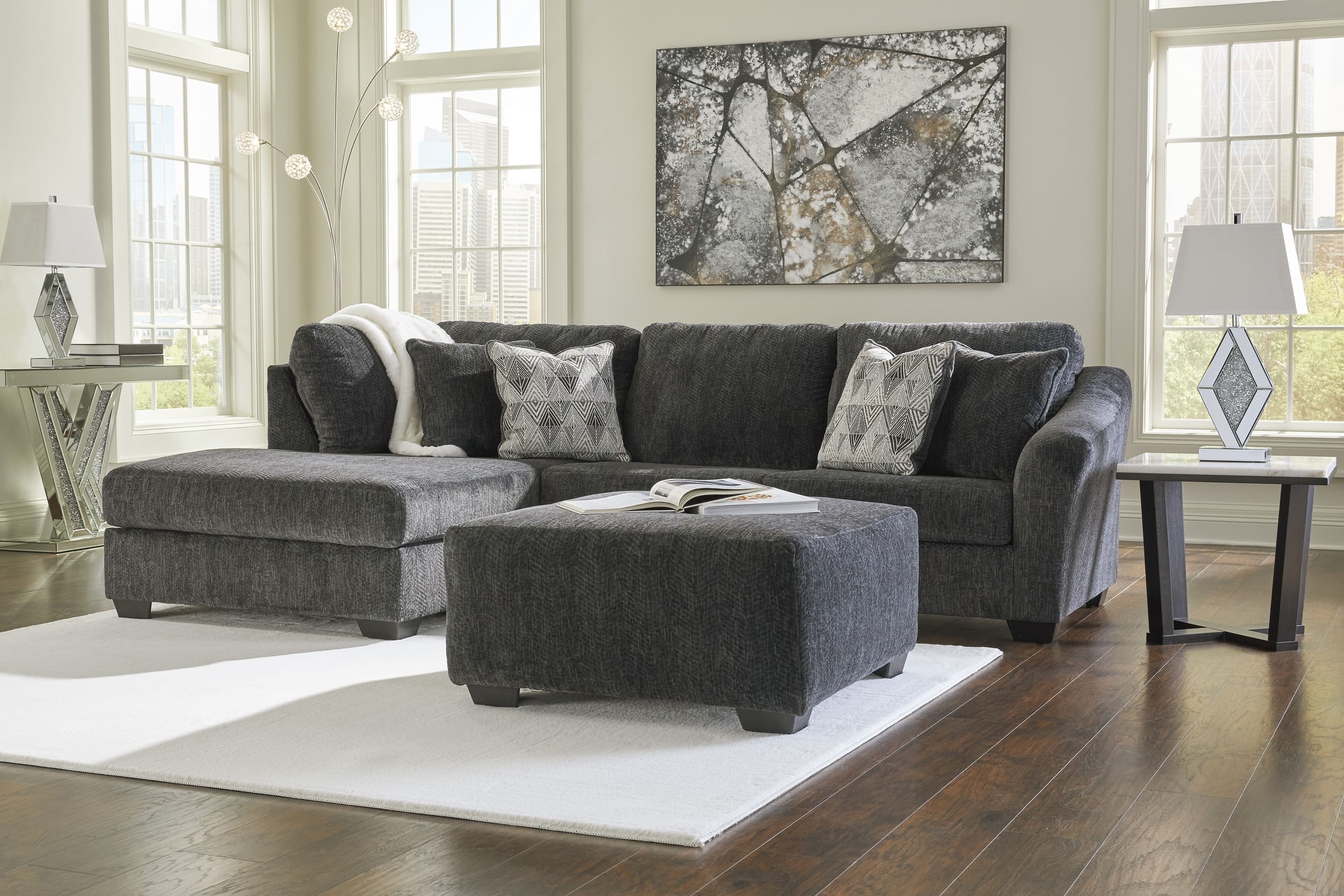 Biddeford Polyester Oversized Accent Ottoman