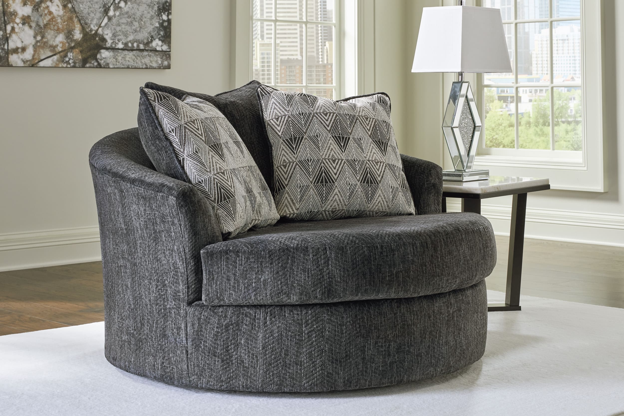 Ashley Biddeford Oversized Swivel Accent Chair