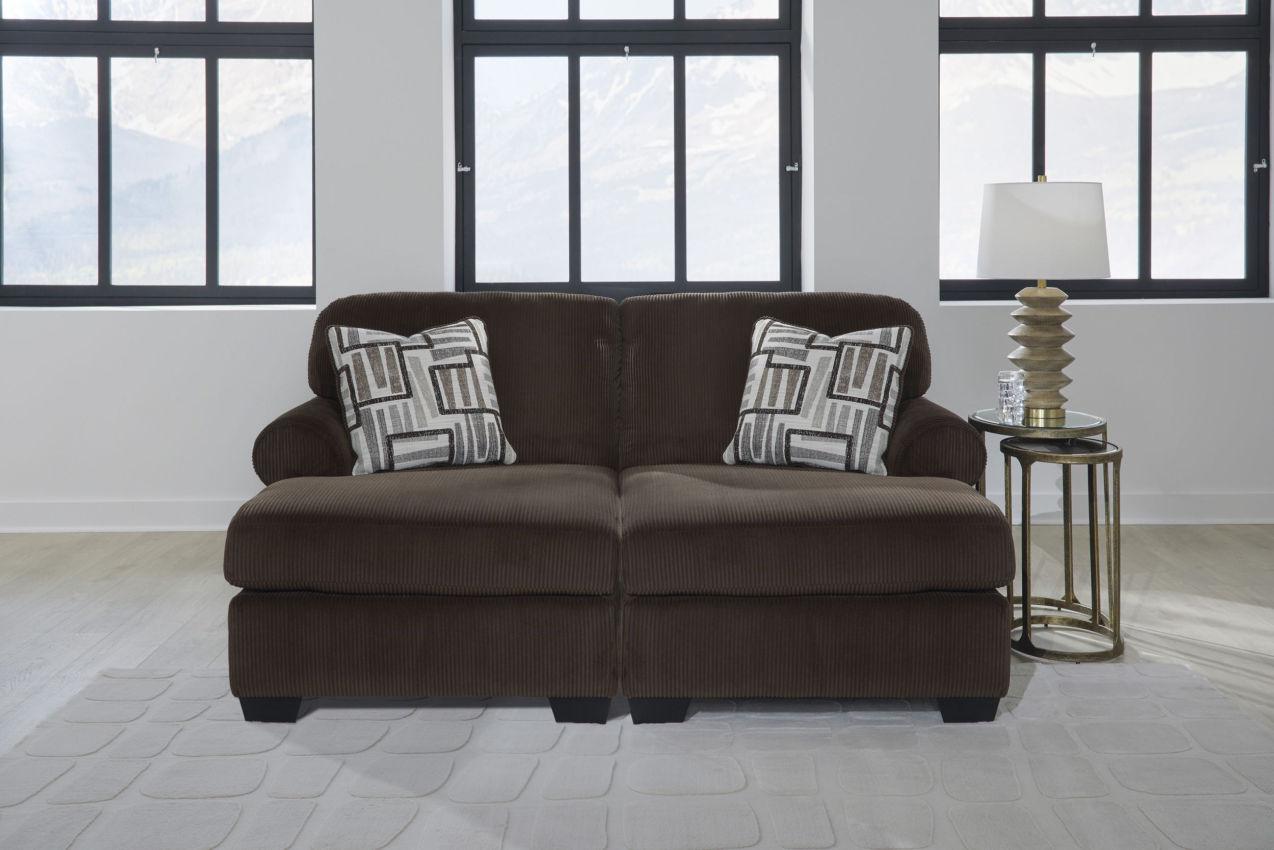 Kimlee 2-Piece Polyester Sectional Sofa