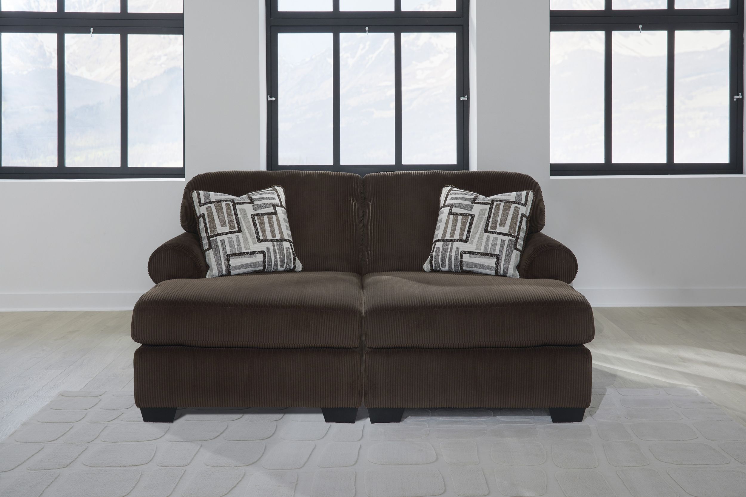 Kimlee 2-Piece Polyester Sectional Sofa