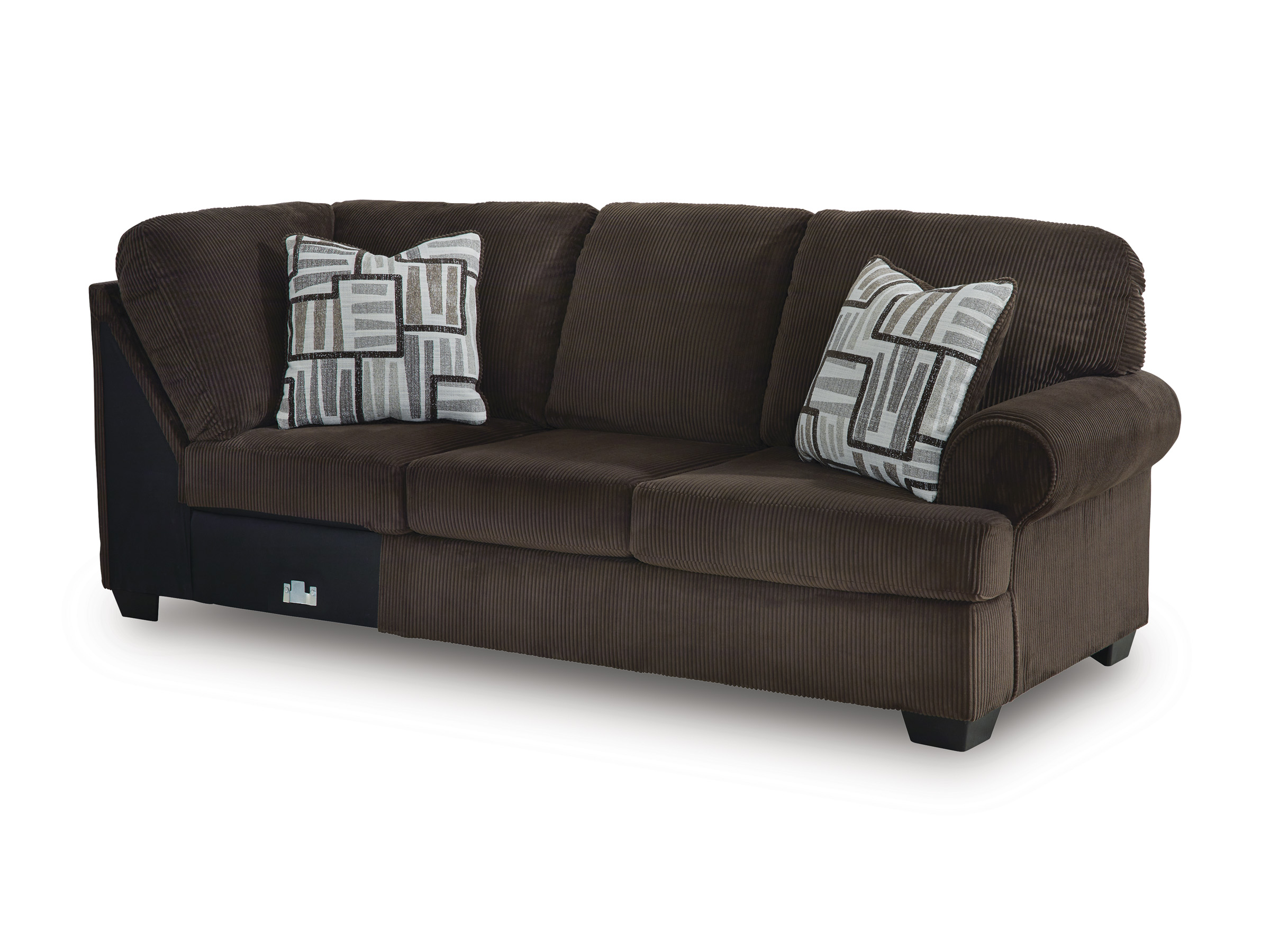 Kimlee 3-Piece Polyester U-Shaped Sectional Sofa w/Left Arm Chaise Facing