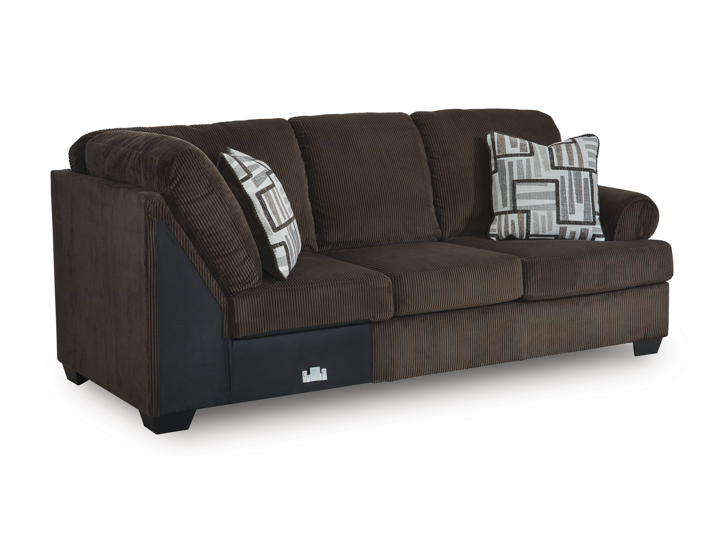 Kimlee 3-Piece Polyester U-Shaped Sectional Sofa w/Left Arm Chaise Facing