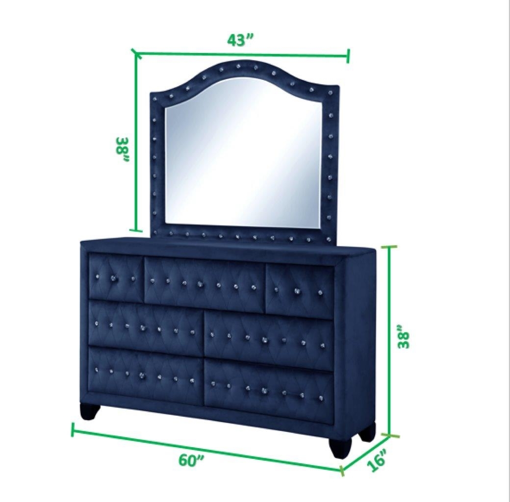Tulip Queen 5-N Upholstery Bedroom Set 