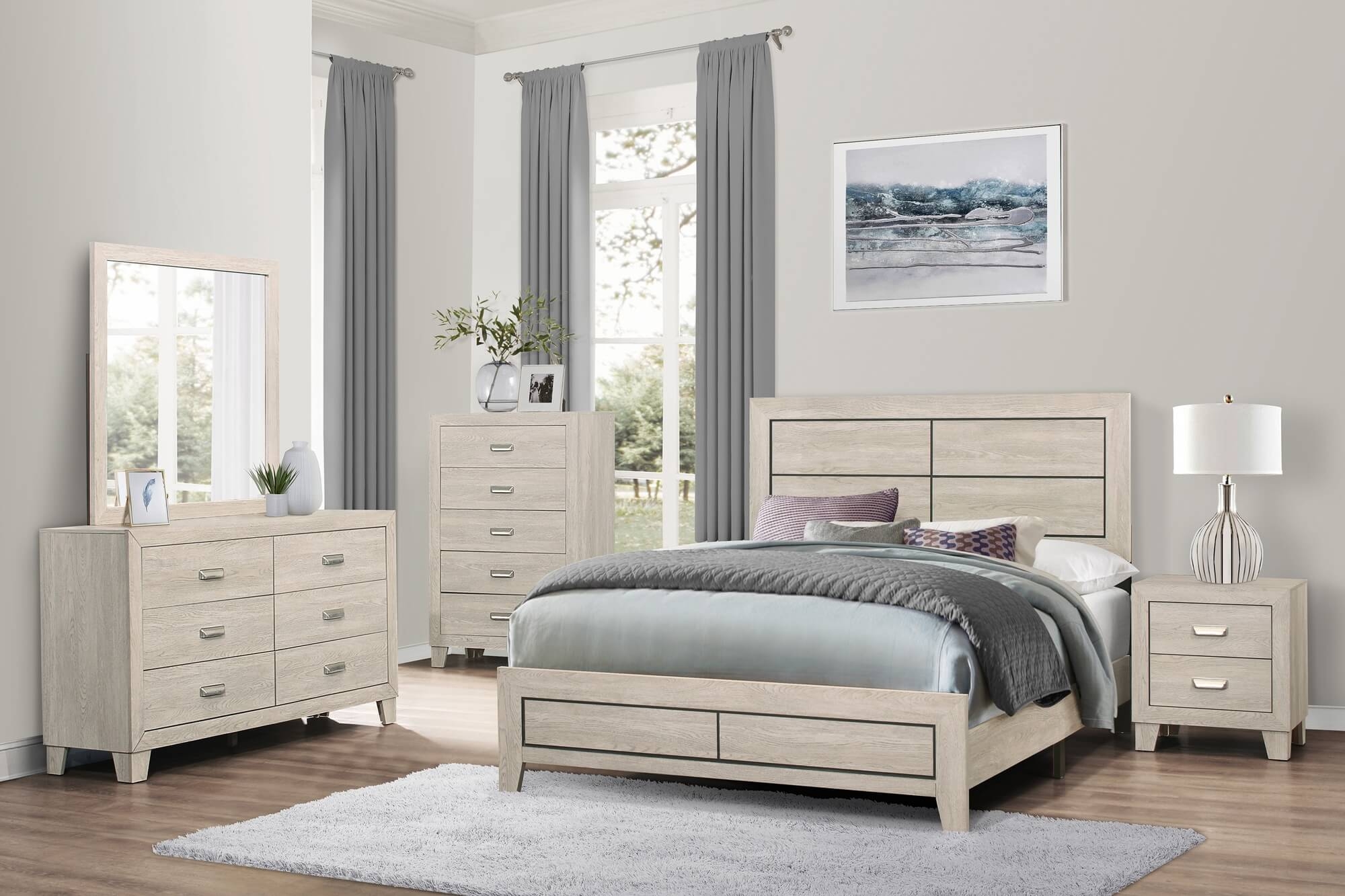 Quinby Wood/Wood Veneer Youth Bedroom Set