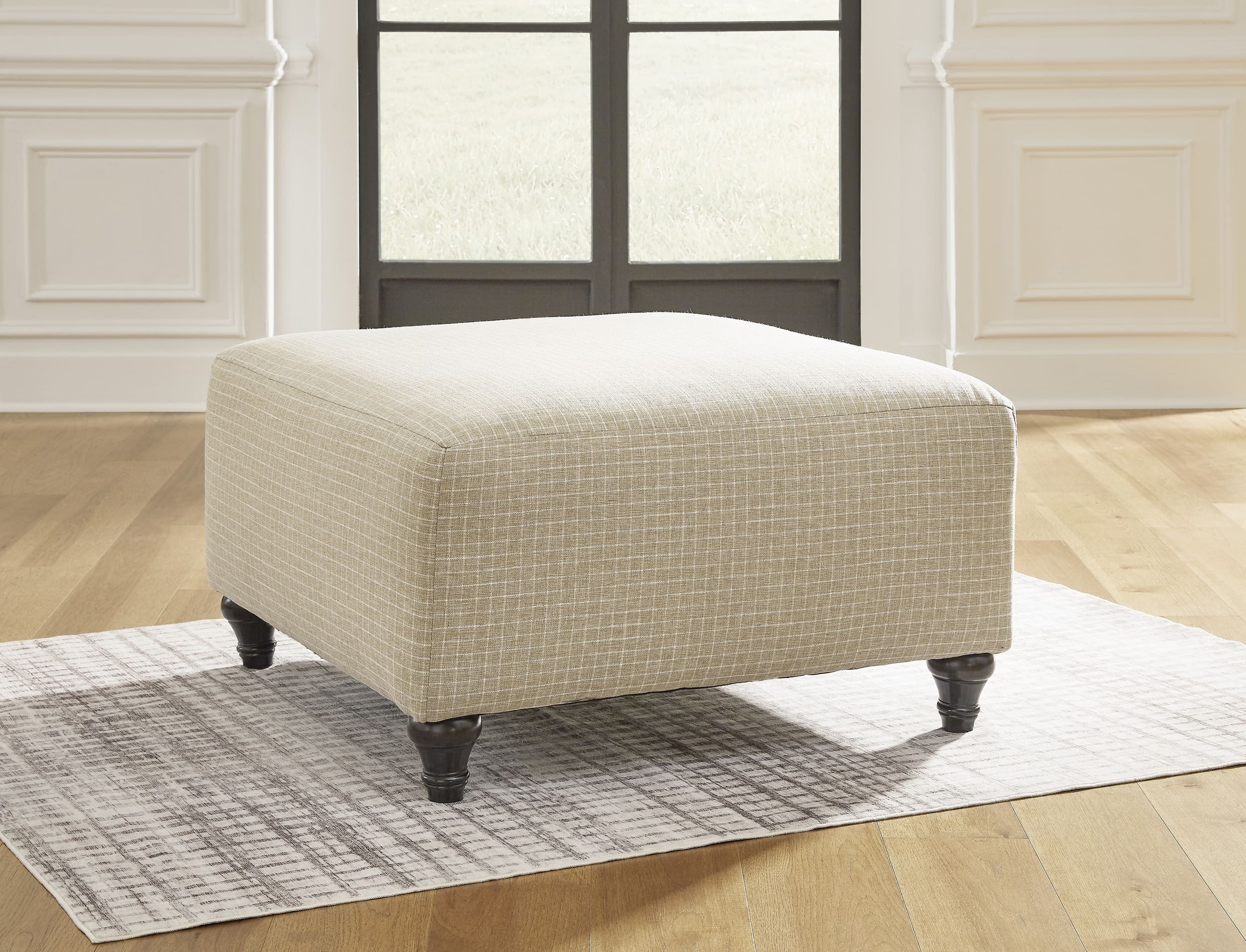 Valerani Polyester Oversized Accent Ottoman