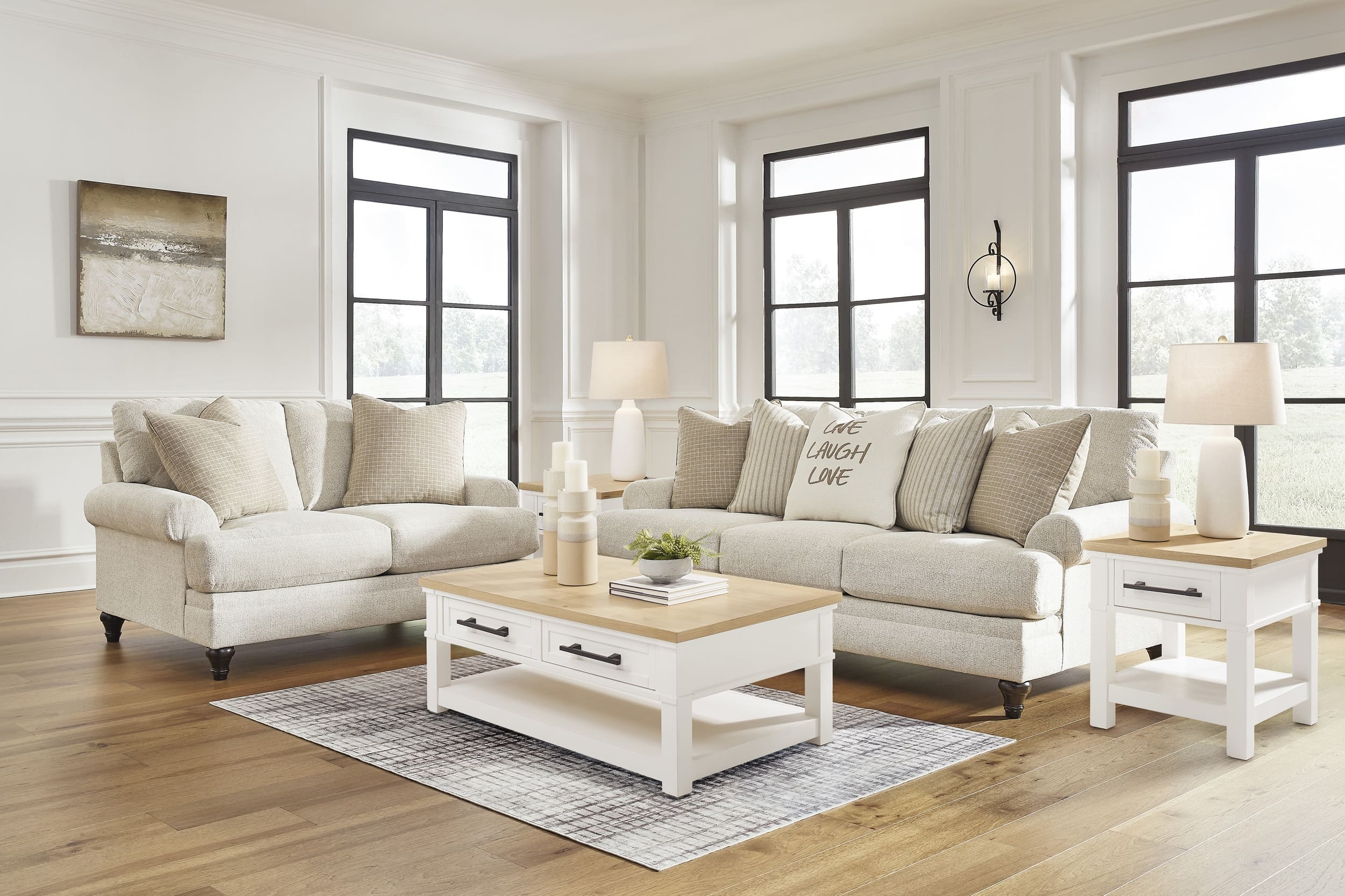Valerani Sandstone Sofa and Loveseat
