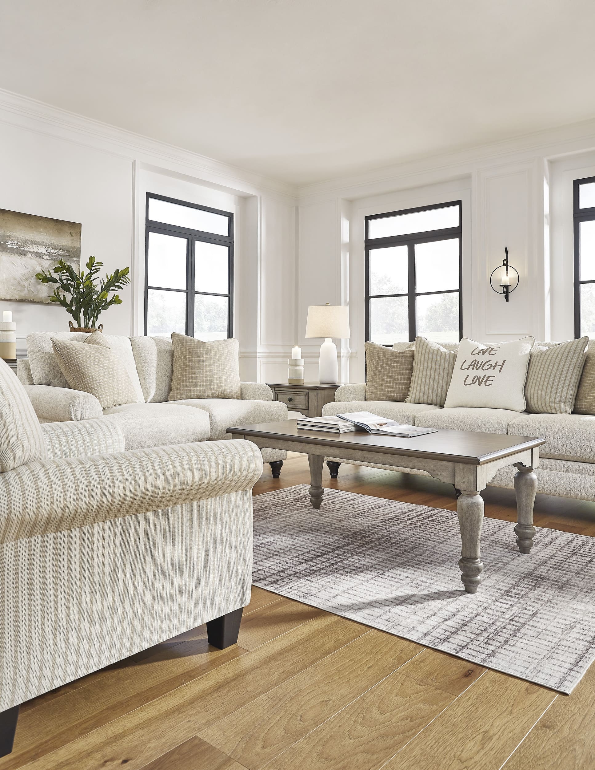 Valerani Accent Sandstone Sofa And Chair