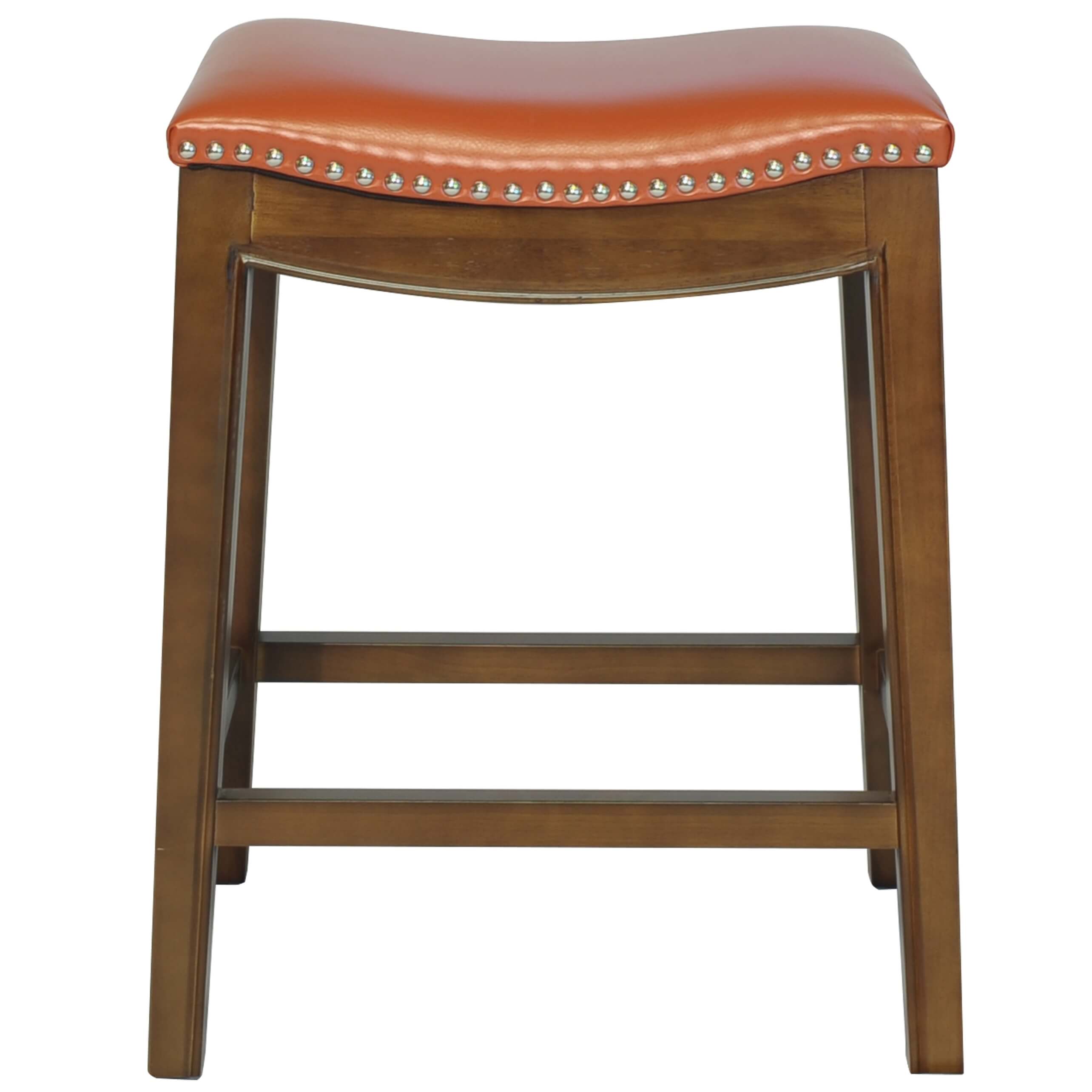 Elmo Bonded Leather Counter Stool, Cinnamon Legs