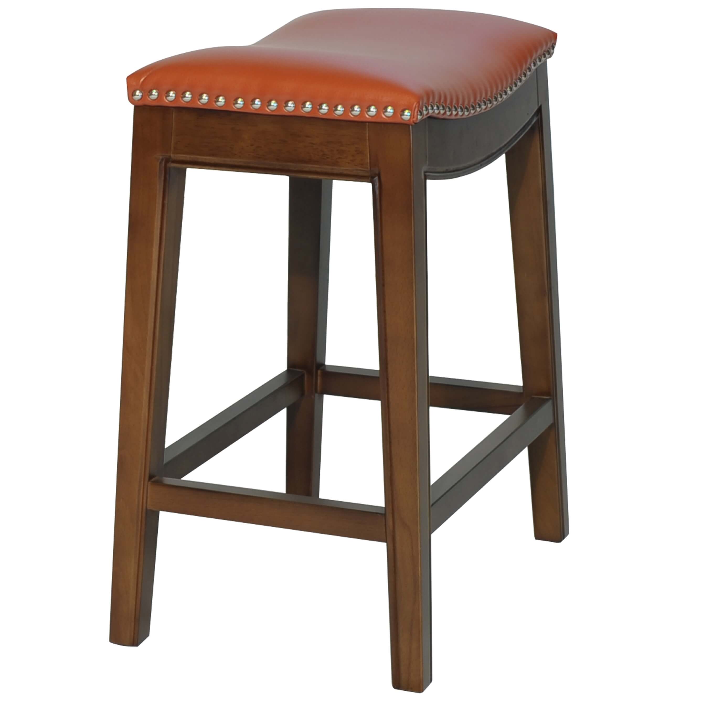 Elmo Bonded Leather Counter Stool, Cinnamon Legs