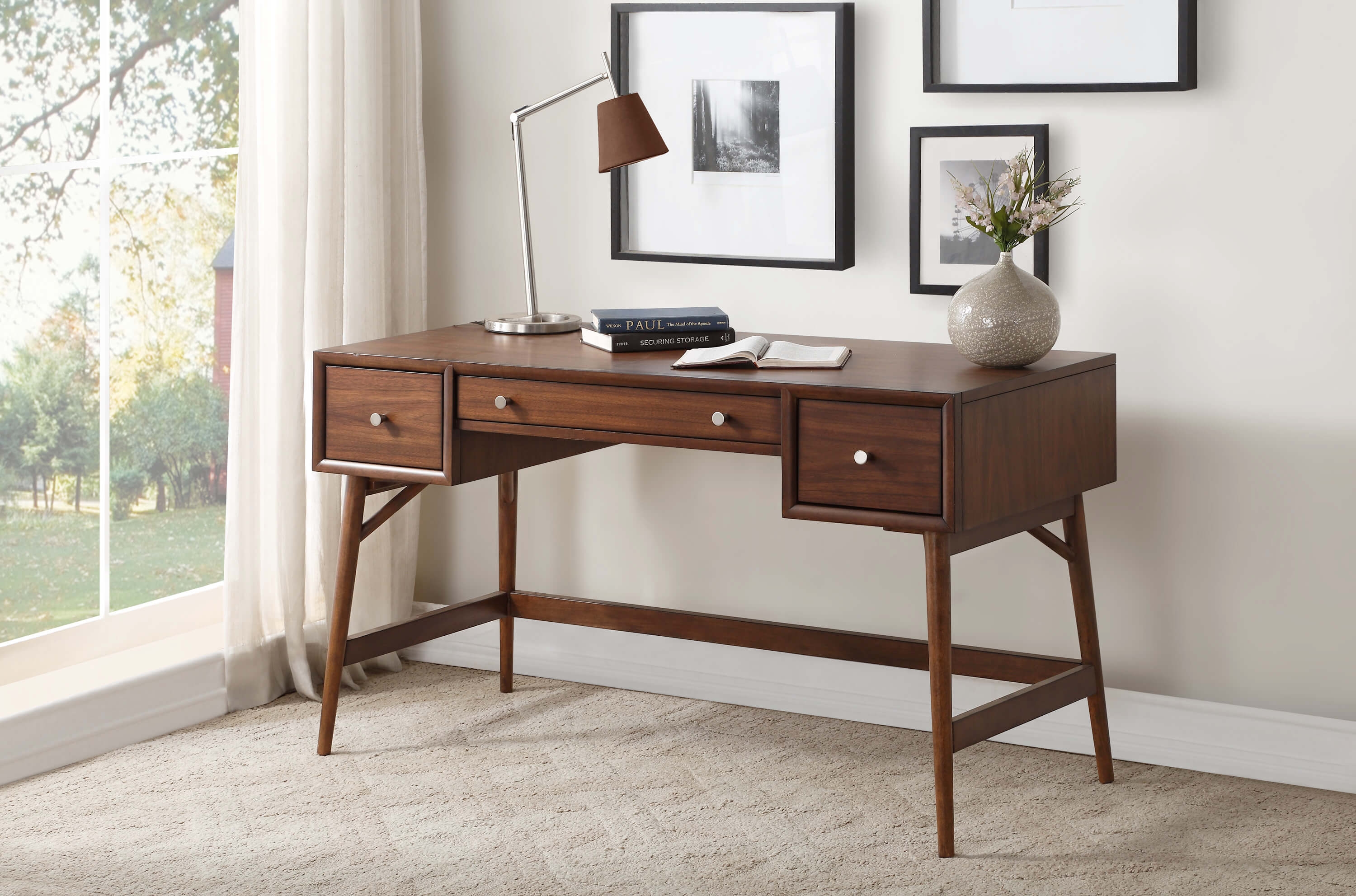 Frolic Mid-Century Wood Writing Desk