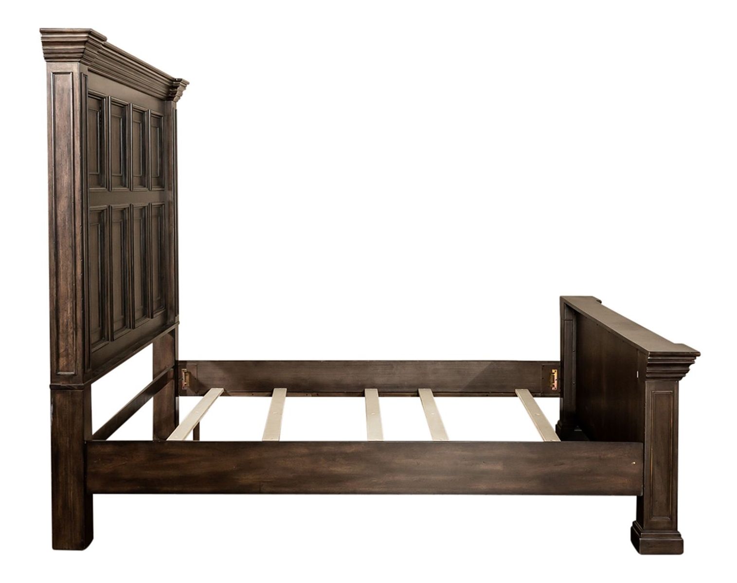 Big Valley Mansion Panel Bedroom Set | Rustic Brownstone