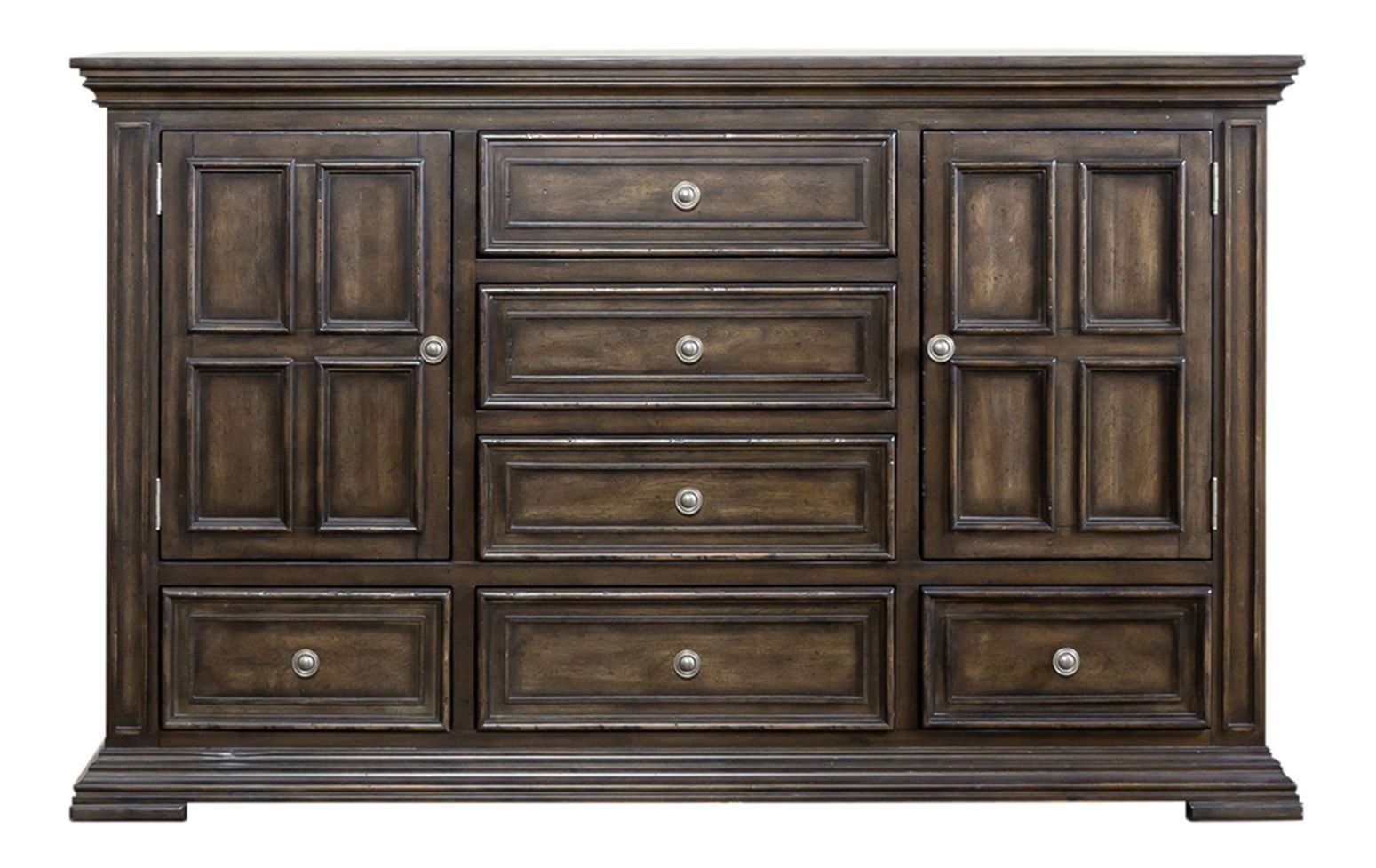 Big Valley Mansion Panel Bedroom Set | Rustic Brownstone