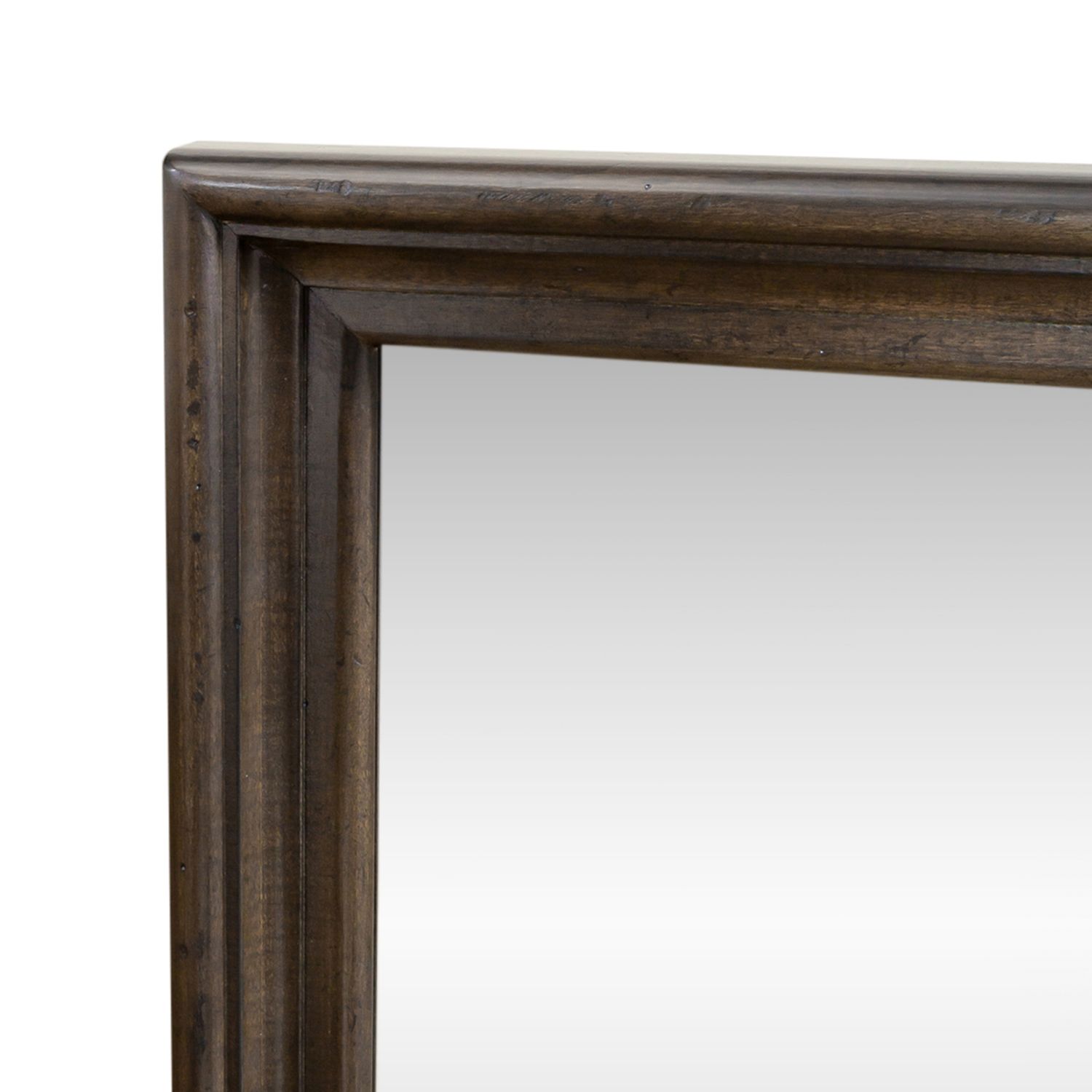 Big Valley Rectangular Wood Wall Mirror | Traditional Style