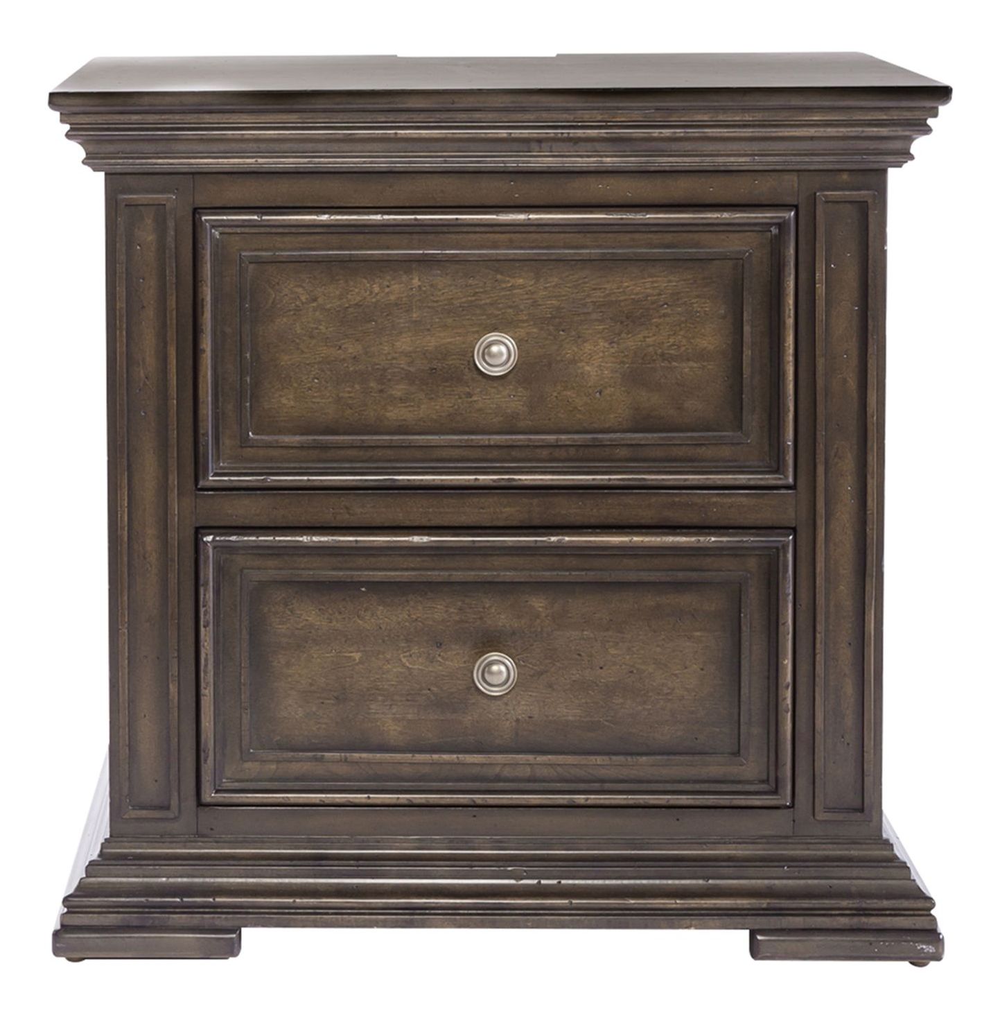 Big Valley Nightstand with Charging Station & 2 Drawers