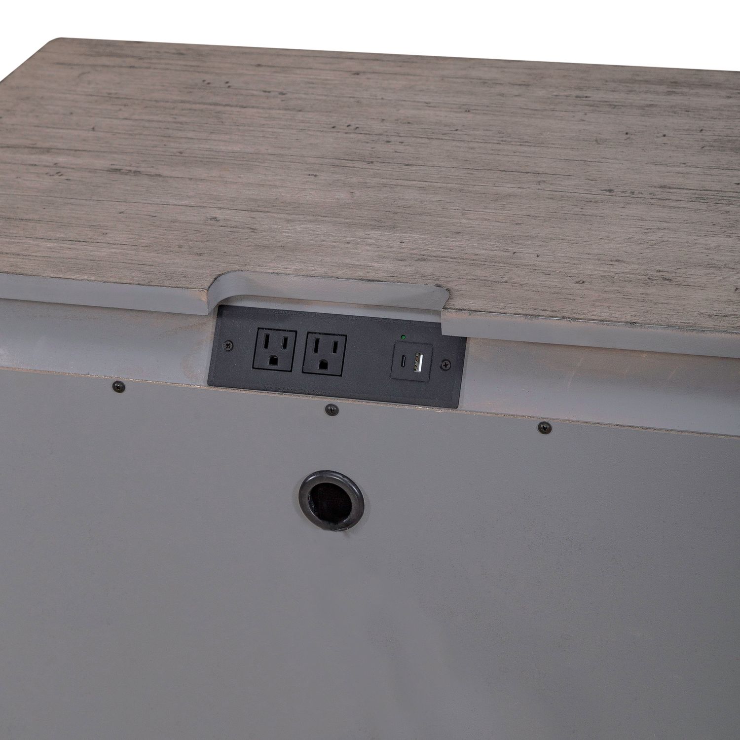 Big Valley Wood Night Stand w/Charging Station & 2 Drawers