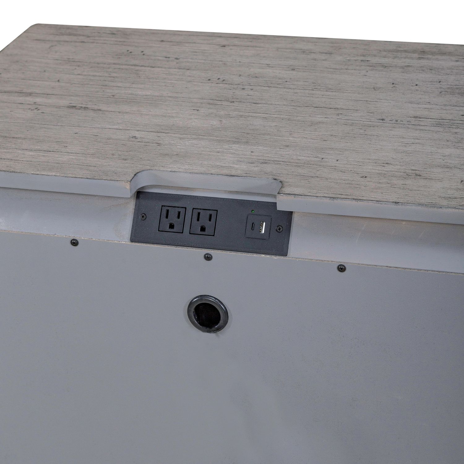 Big Valley Wood Night Stand w/Charging Station & 2 Drawers