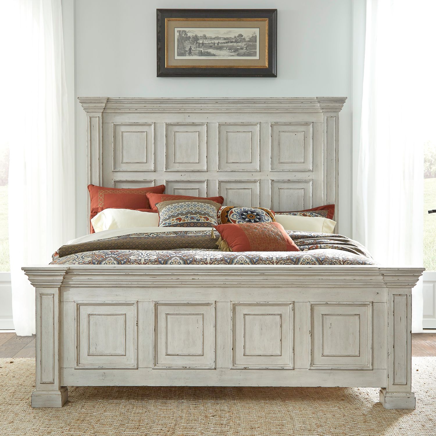 Big Valley Wood California King Size Panel Bed