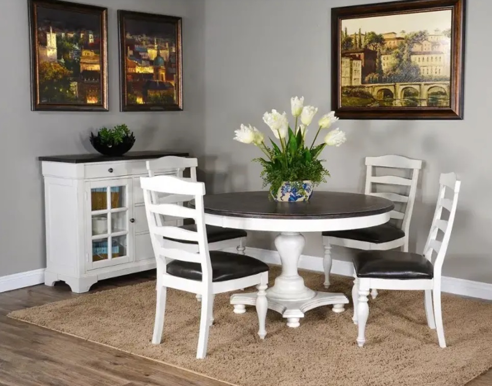 SM Carriage House Wood Round Dining Table