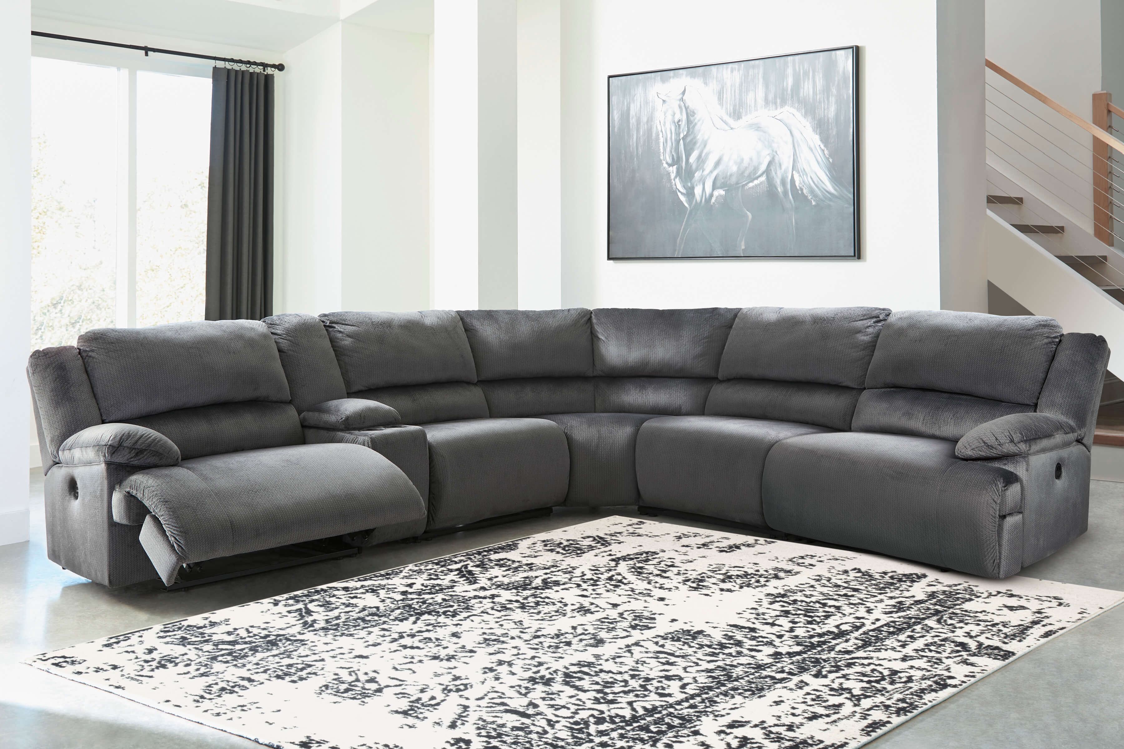 Clonmel 6-Piece Microfiber Power Reclining Sectional Sofa