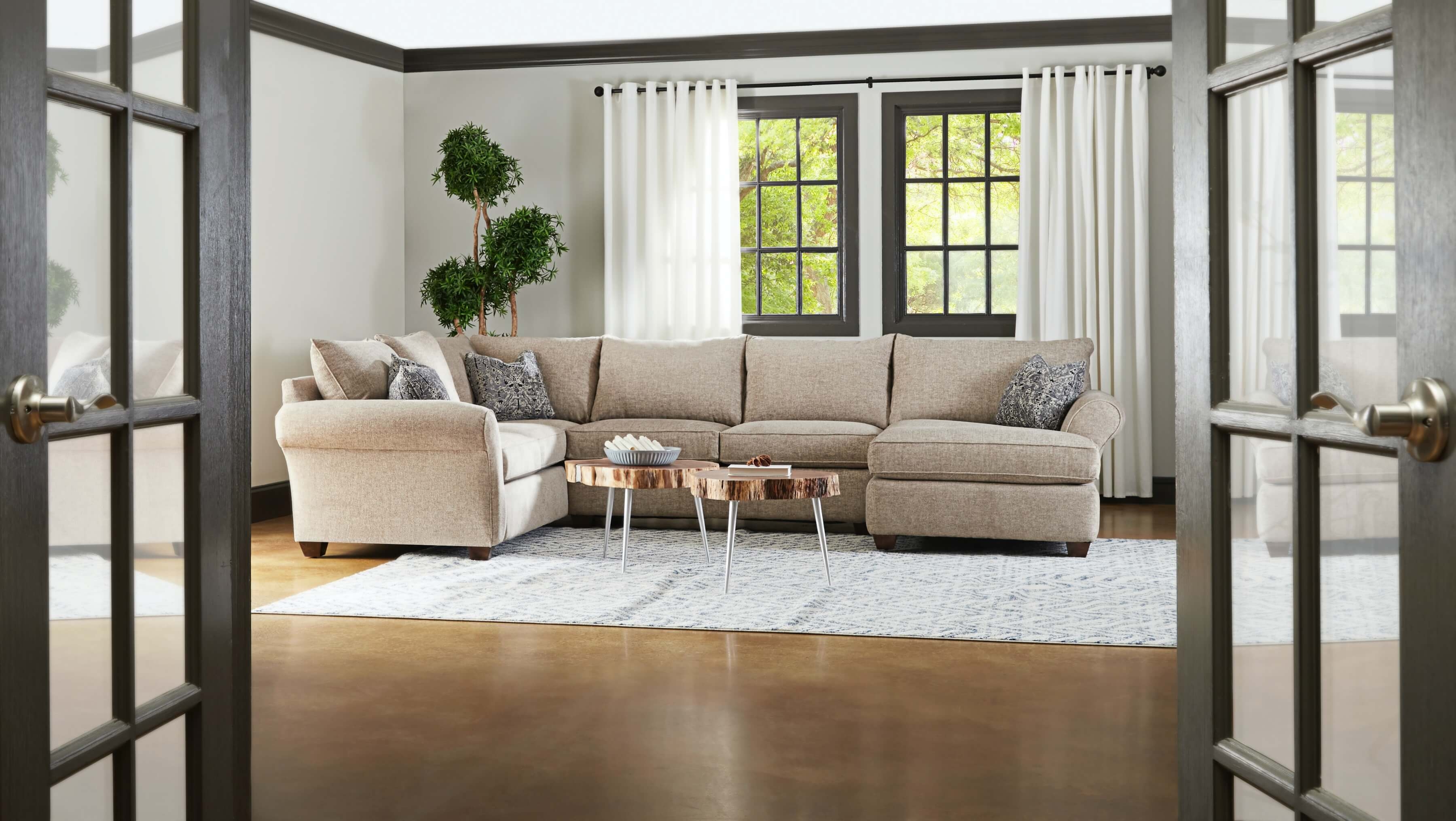 Fletcher Fabric U-Shaped Sectional Sofa