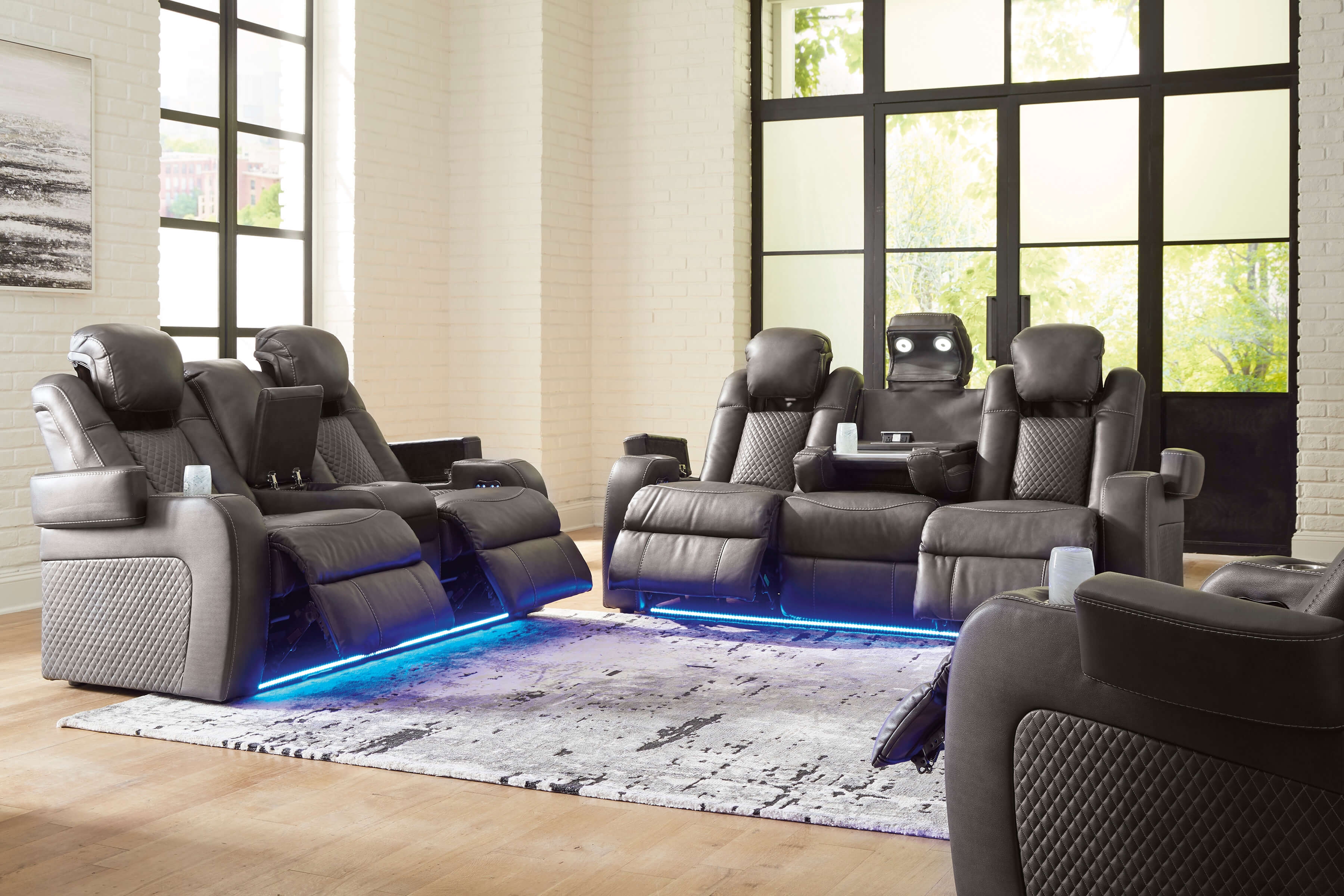 Ashley Furniture Fyne-Dyme Power Reclining Living Room Set