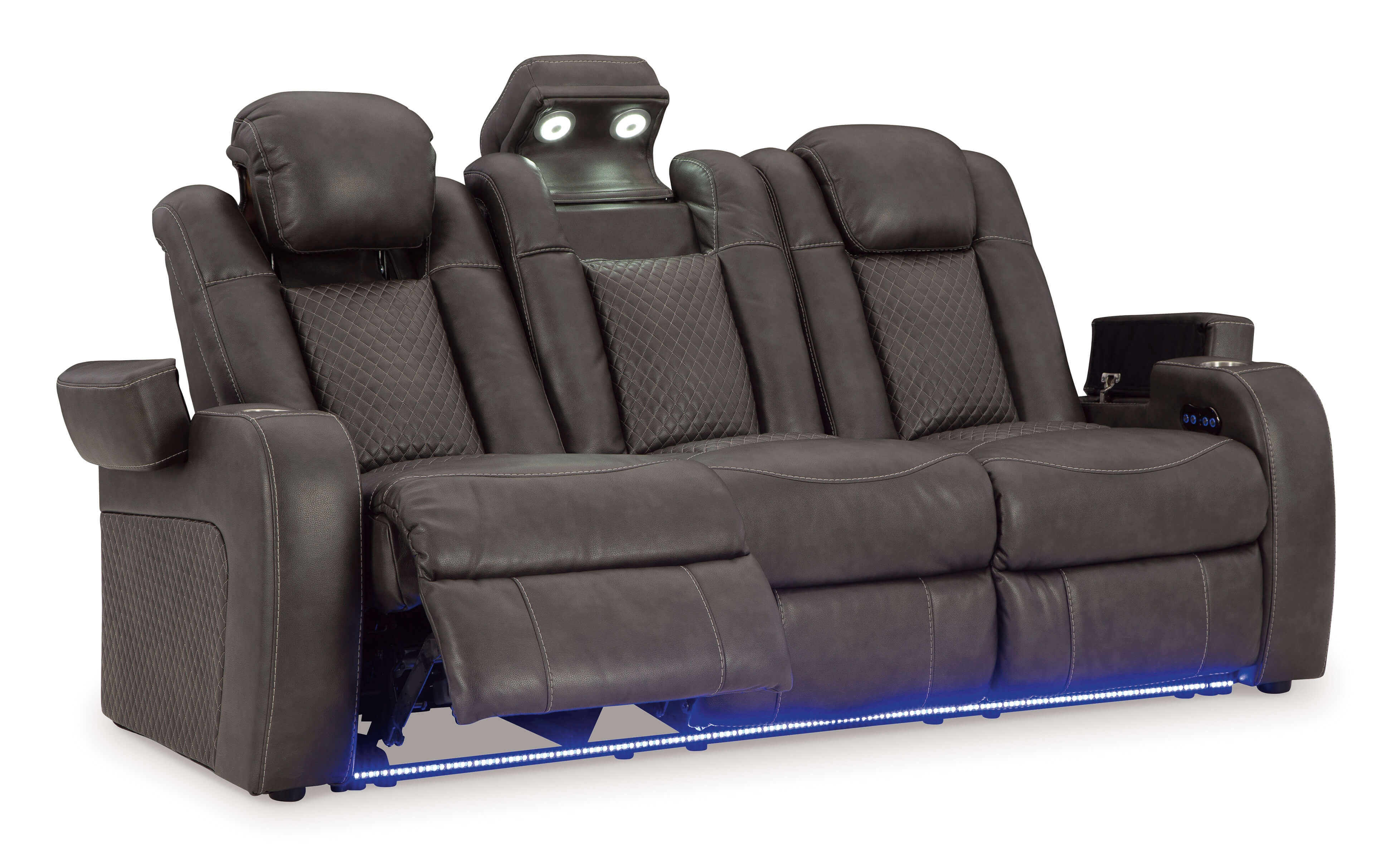 Fyne-Dyme Dual Power Reclining Shadow Sofa