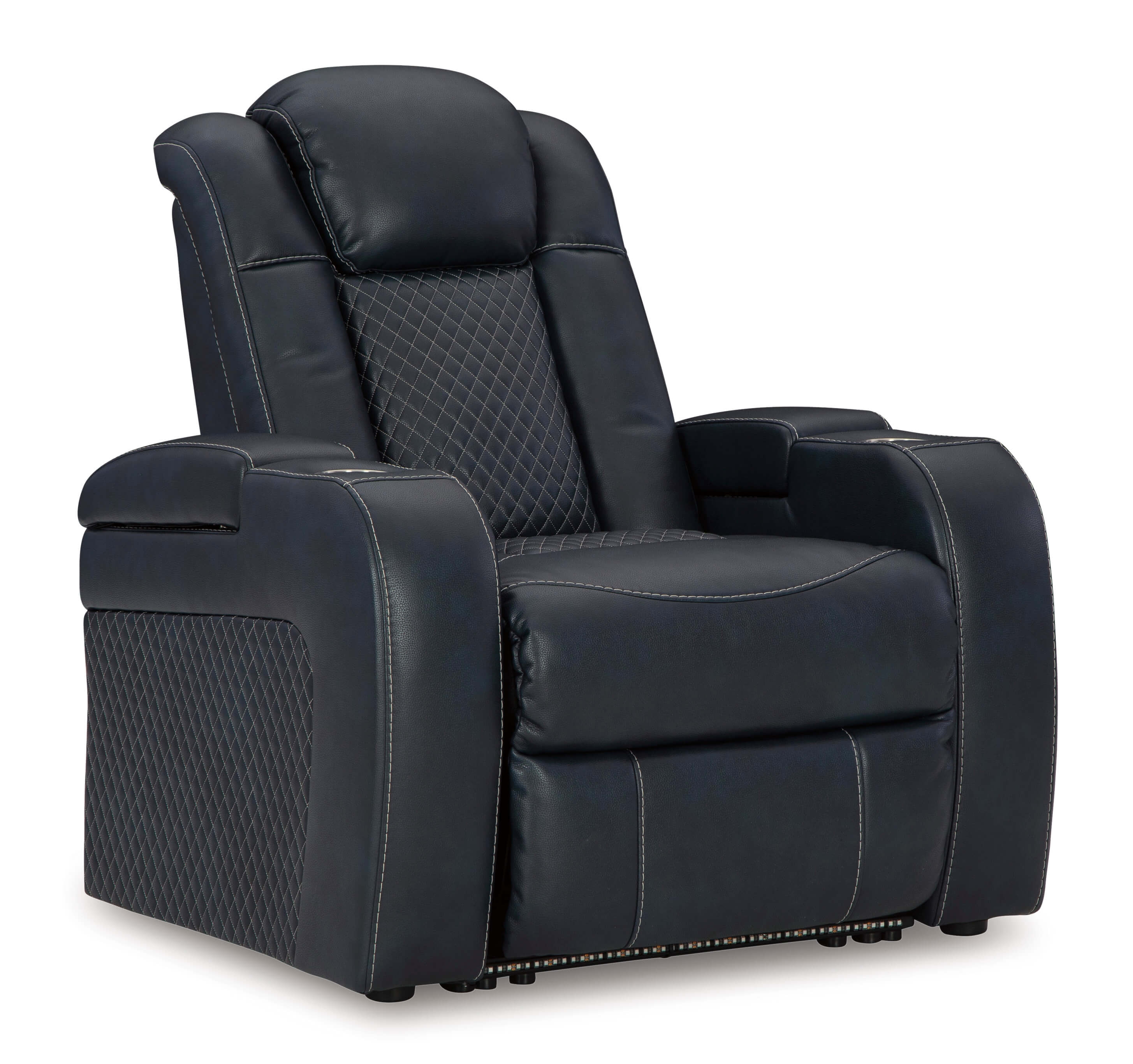 Ashley Fyne-Dyme Polyester Reclining Sapphire Chair