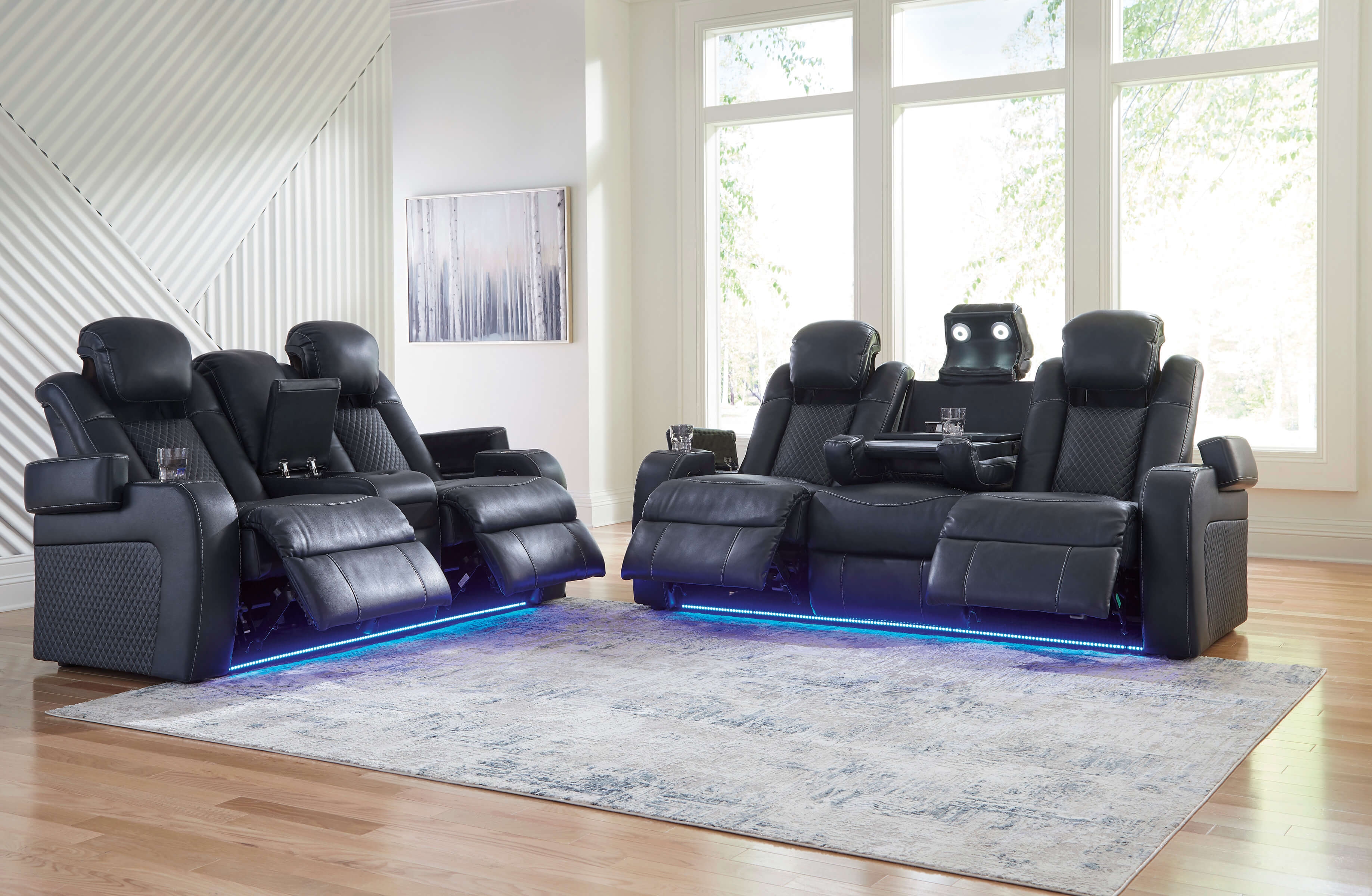hyllmont dual power reclining sofa