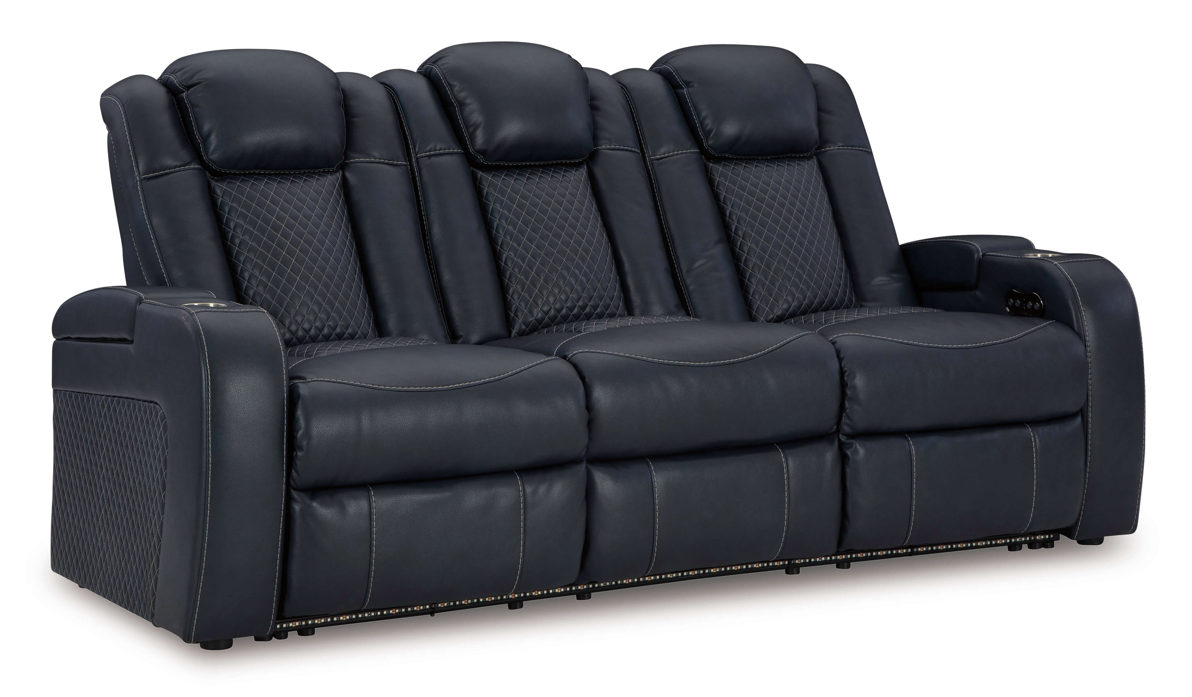 Ashley Furniture Fyne-Dyme Power Reclining Sapphire Sofa